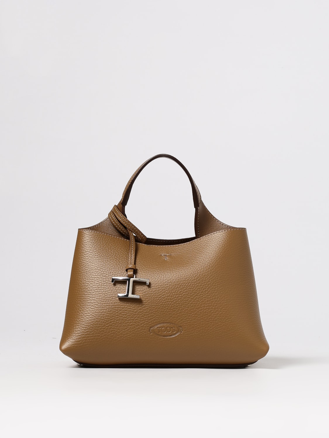 TOD'S BORSA A MANO: Borsa a mano in pelle di vitello a grana Tod's, Cuoio - Img 1