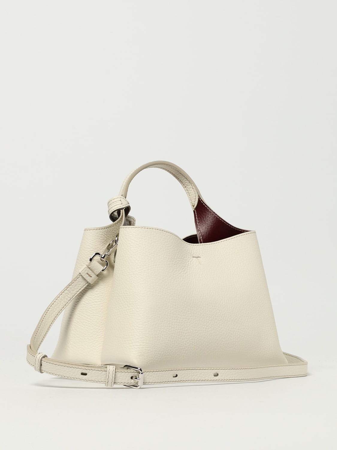 TOD'S BORSA A MANO: Borsa a mano in pelle di vitello a grana Tod's, Bianco 1 - Img 2