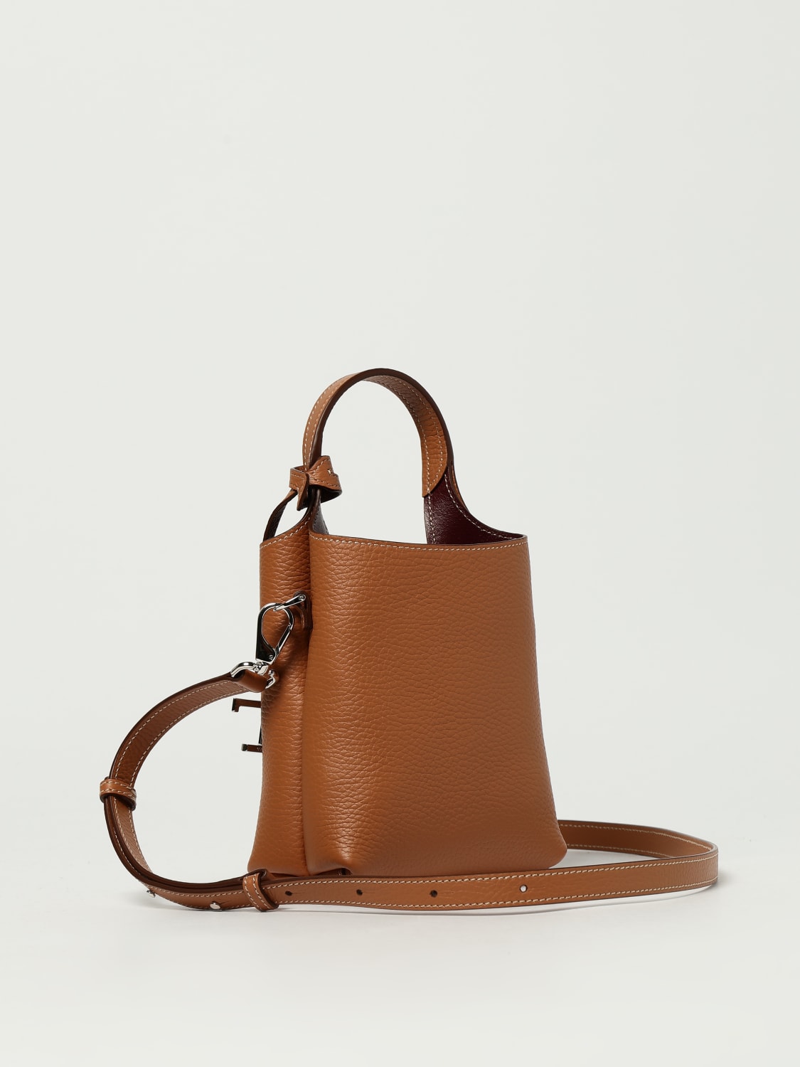 TOD'S BORSA MINI: Borsa a mano in pelle di vitello a grana Tod's, Cuoio - Img 2