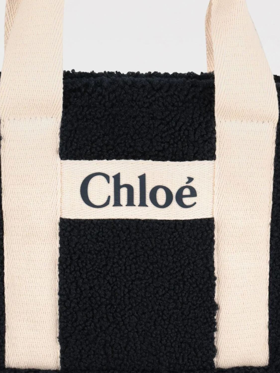 CHLOÉ BORSA: Borsa a mano Chloé teddy, Blue - Img 3