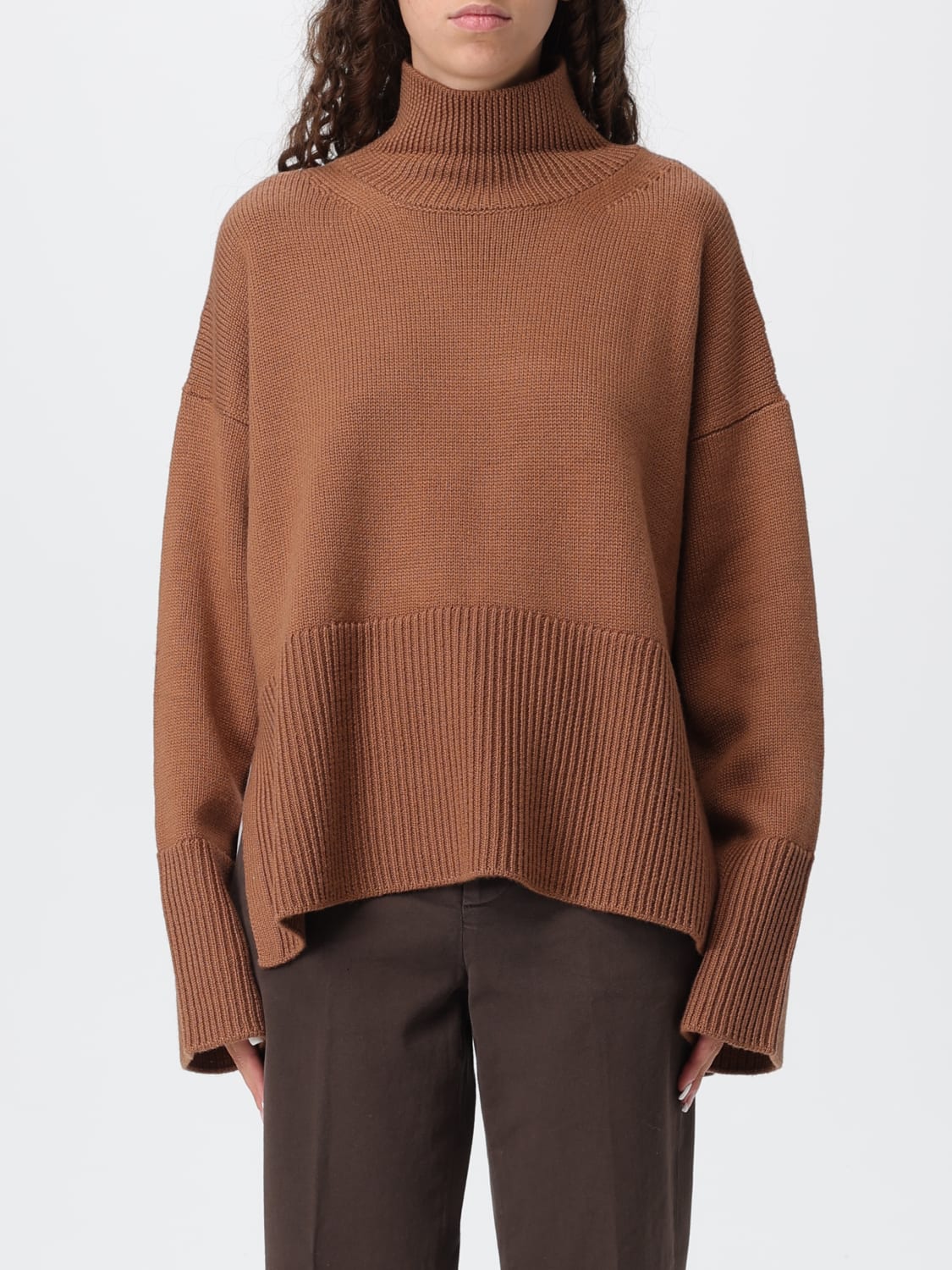 DONDUP SWEATER: Sweater woman Dondup, Brown - Img 1