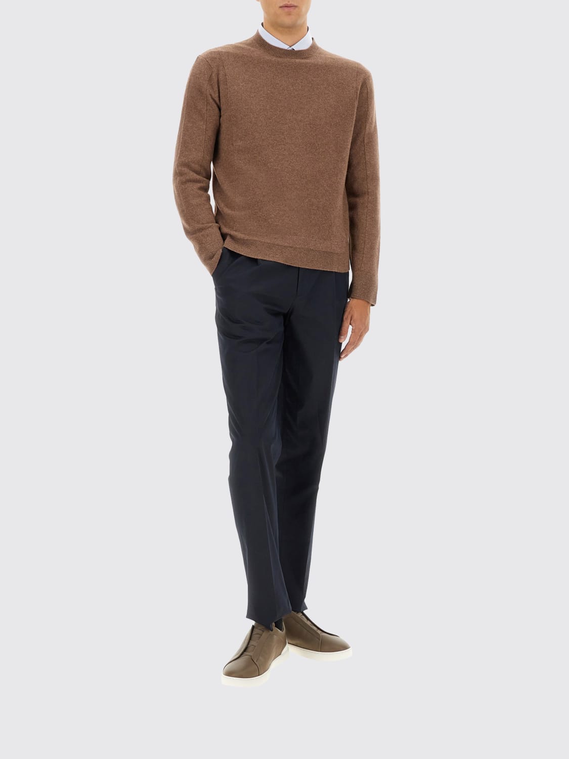 ZEGNA SWEATER: Sweater men Zegna, Brown - Img 2