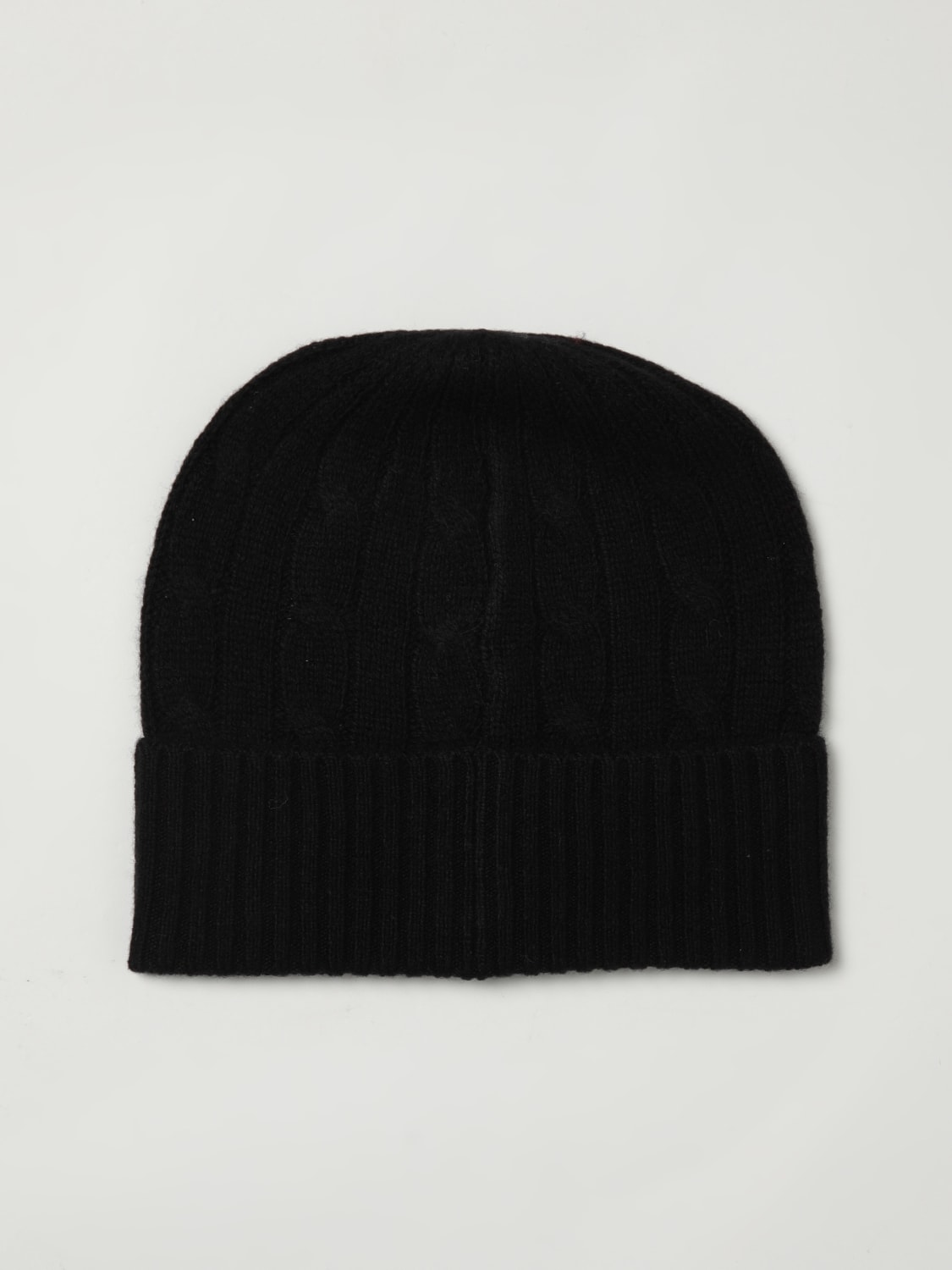 POLO RALPH LAUREN CAPPELLO: Cappello Polo Ralph Lauren in lana con intreccio jacquard , Nero - Img 2