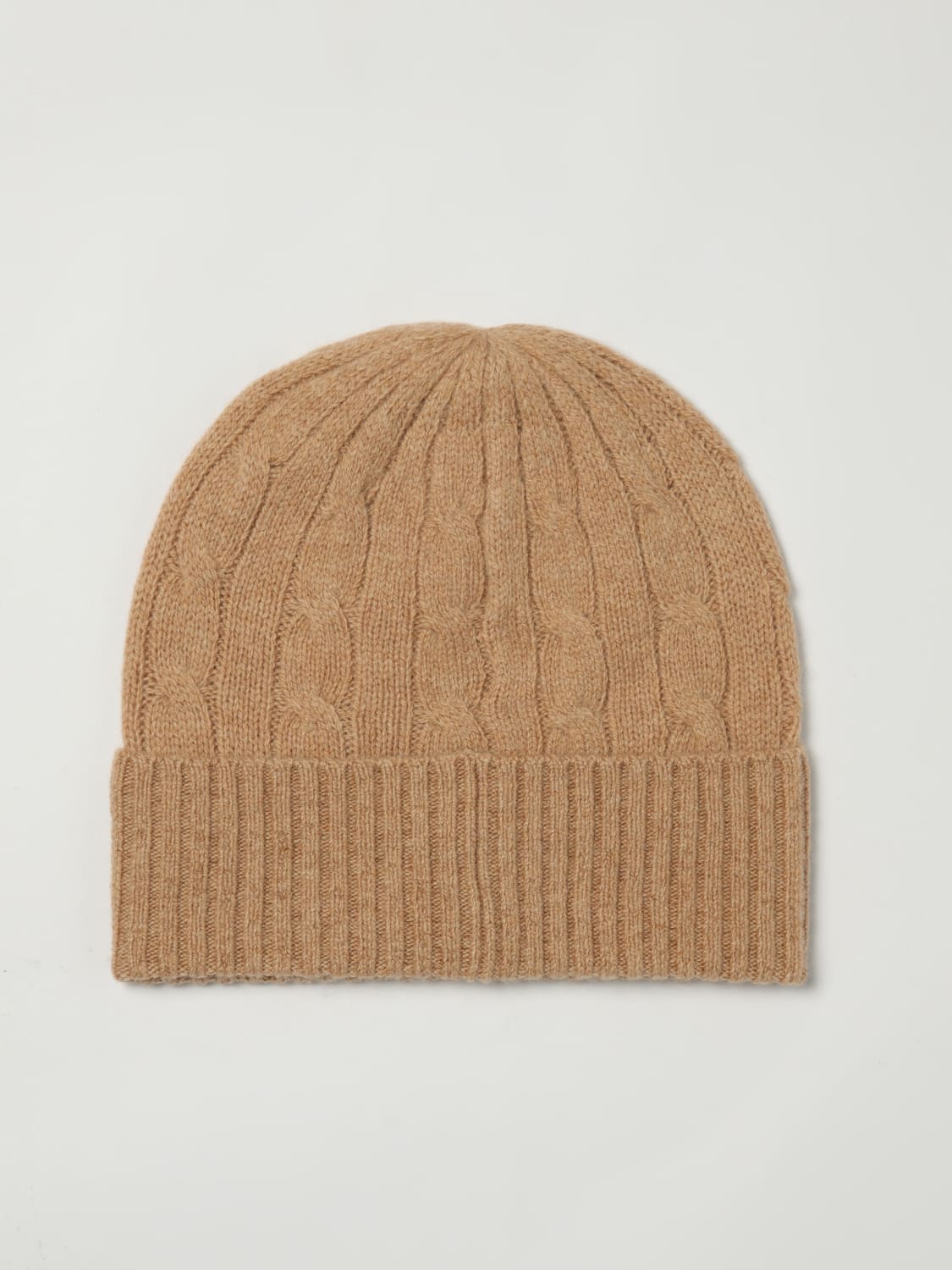 POLO RALPH LAUREN CAPPELLO: Cappello Polo Ralph Lauren in lana con intreccio jacquard , Cammello - Img 2