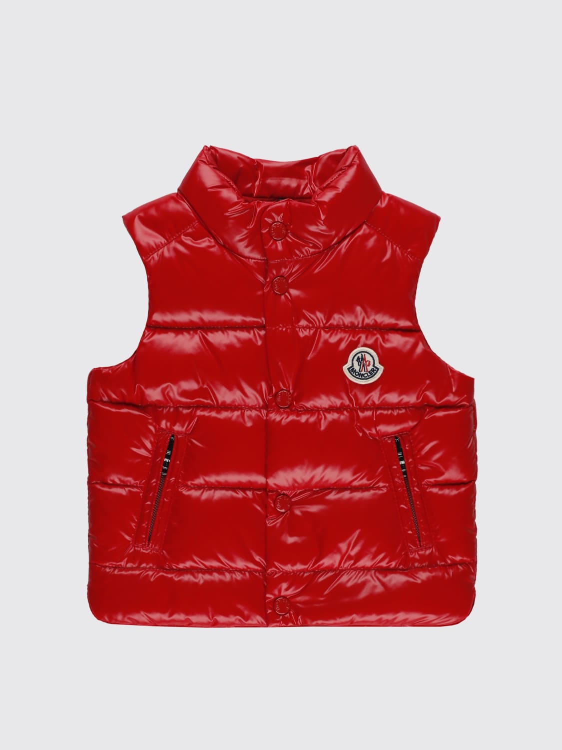 MONCLER VESTCOAT: Coats kids Moncler, Red - Img 1