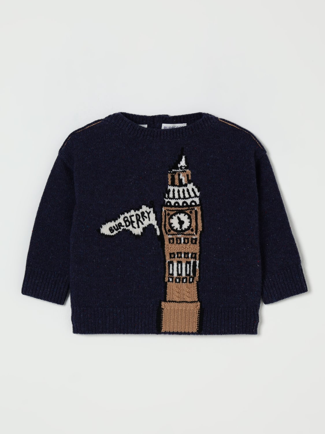 BURBERRY SWEATER: Sweater kids Burberry, Beige - Img 1