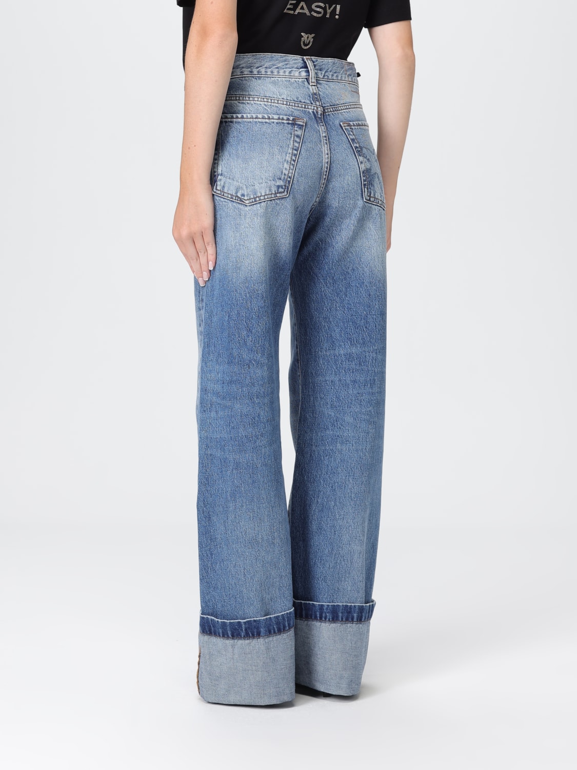 PINKO JEANS: Jeans Pinko in denim di misto cotone , Denim - Img 2