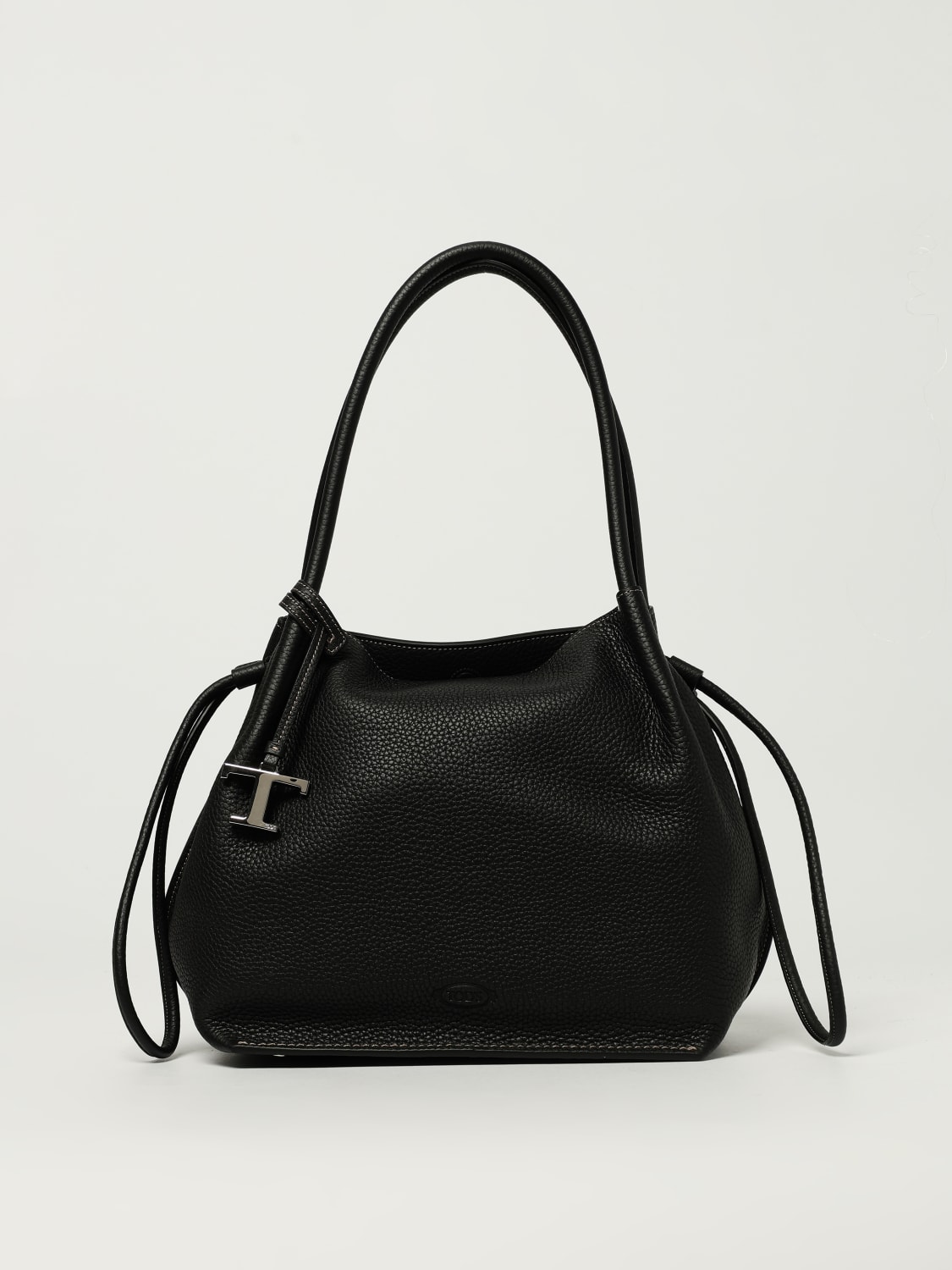 TOD'S BORSA A SPALLA: Borsa Tod's in pelle martellata , Nero - Img 1