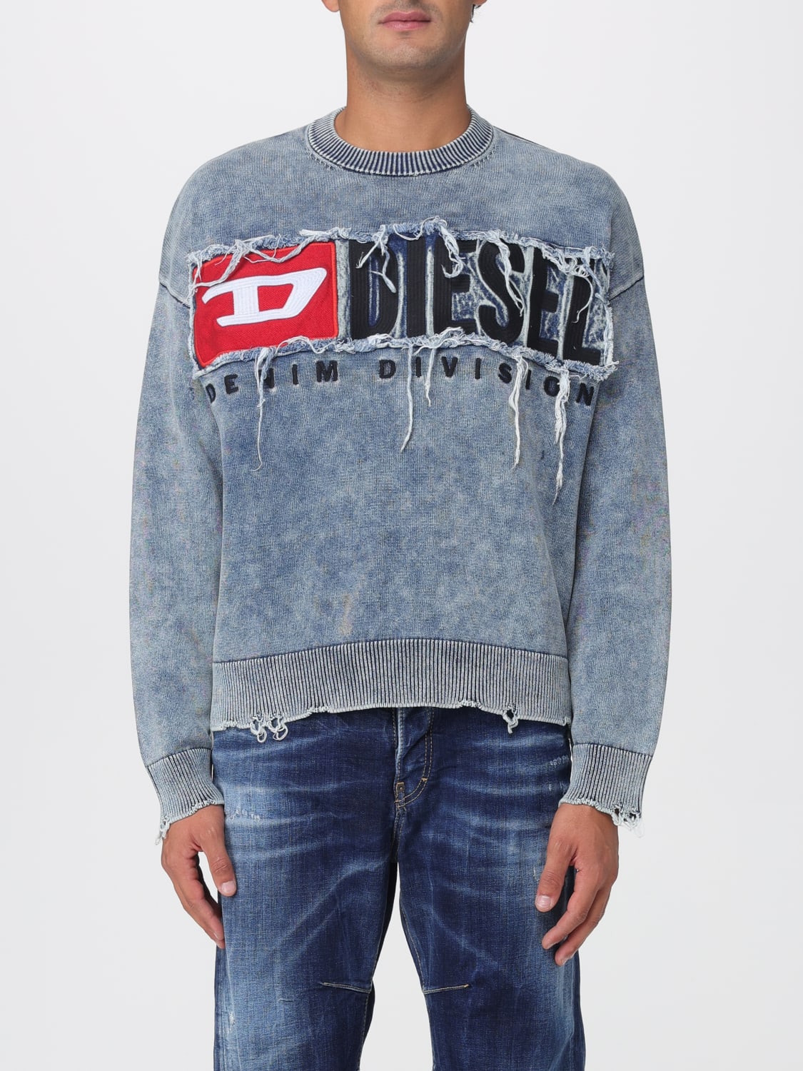 DIESEL SWEATSHIRT: Sweater men Diesel, Sky Blue - Img 1