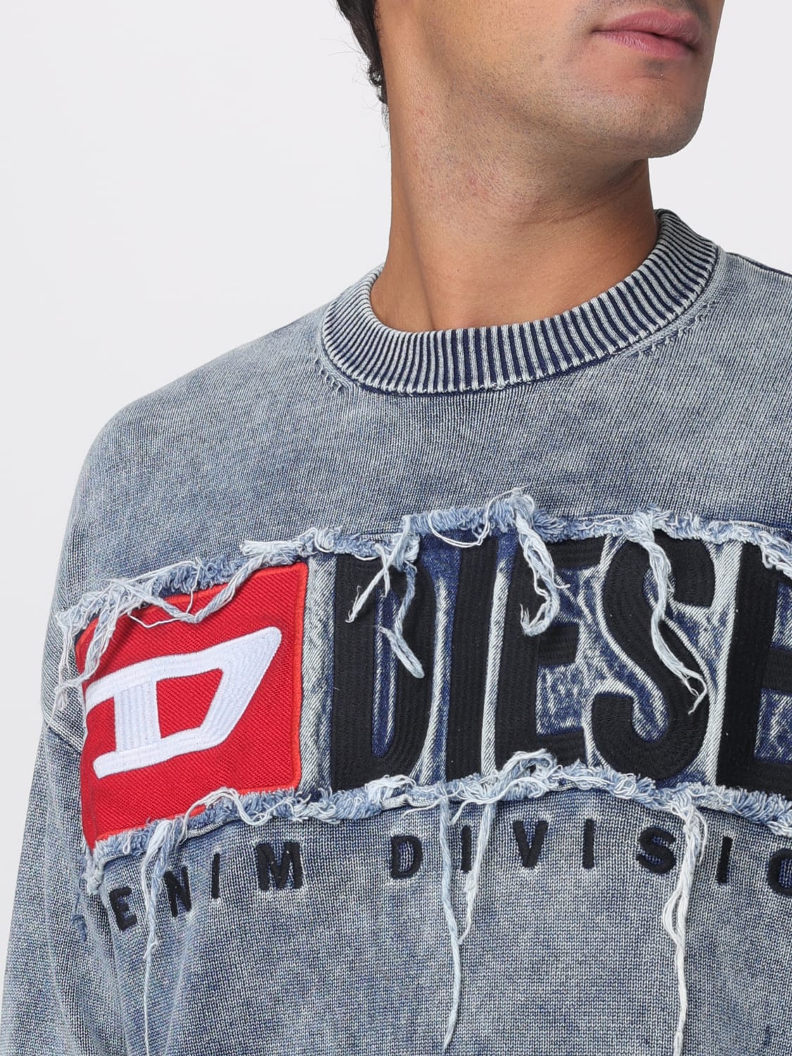 DIESEL SWEATSHIRT: Sweater men Diesel, Sky Blue - Img 3