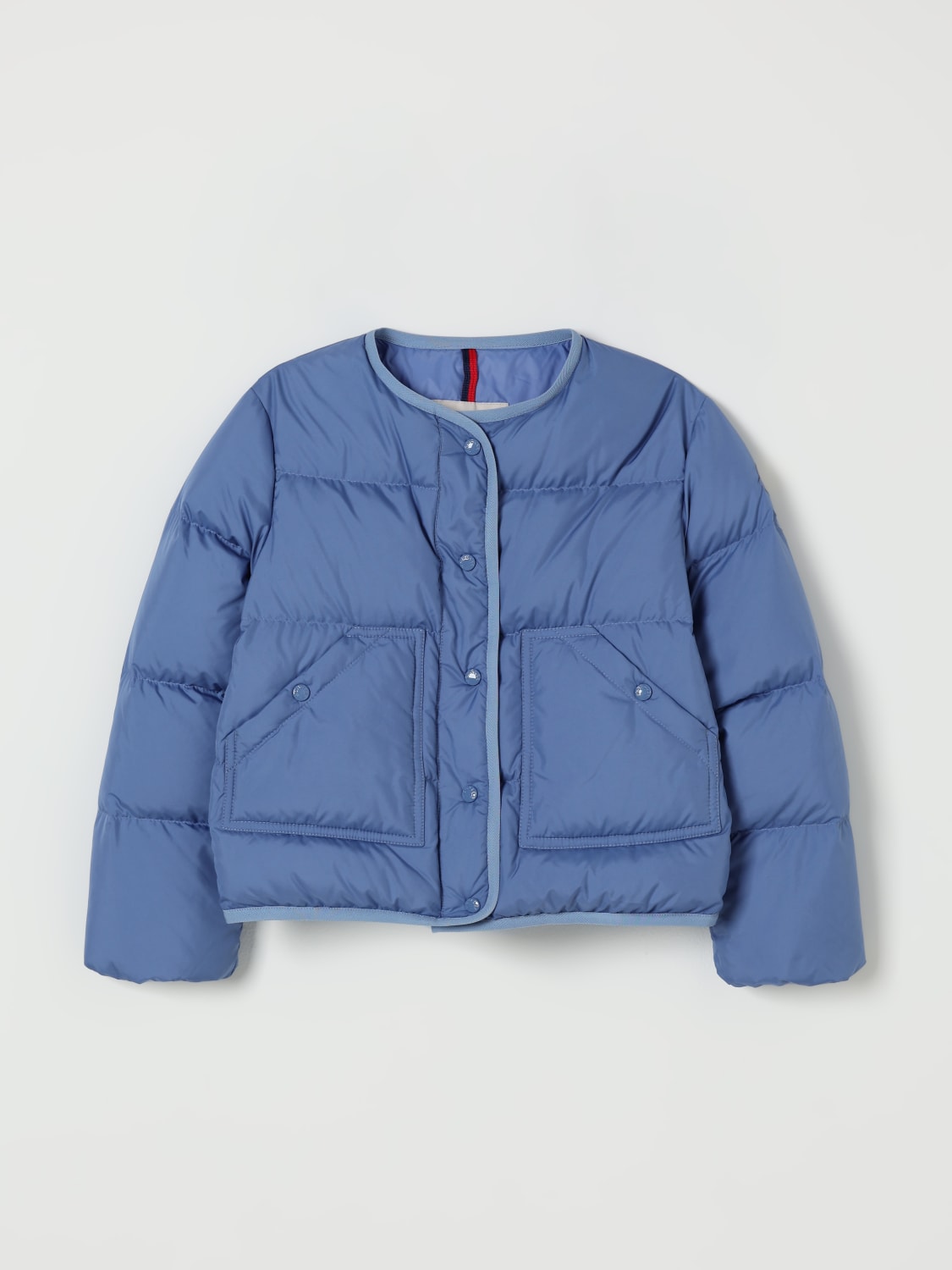 MONCLER JACKET: Coat kids Moncler, Blue - Img 1