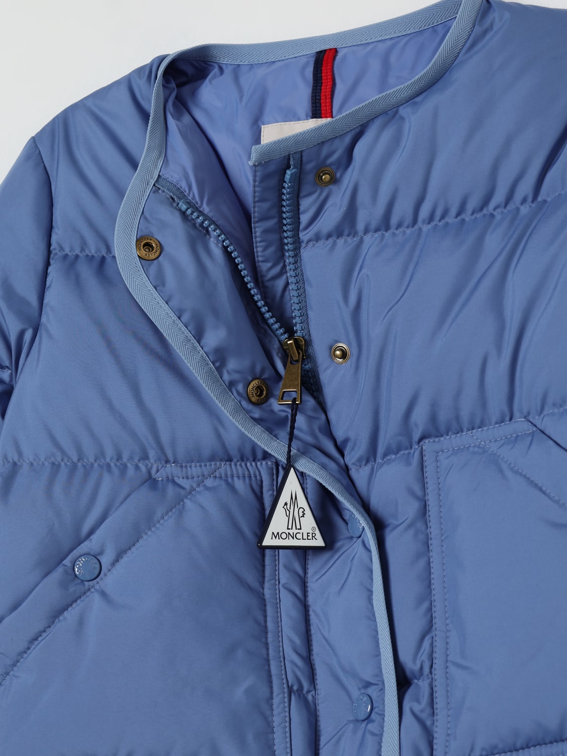 MONCLER JACKET: Coat kids Moncler, Blue - Img 3