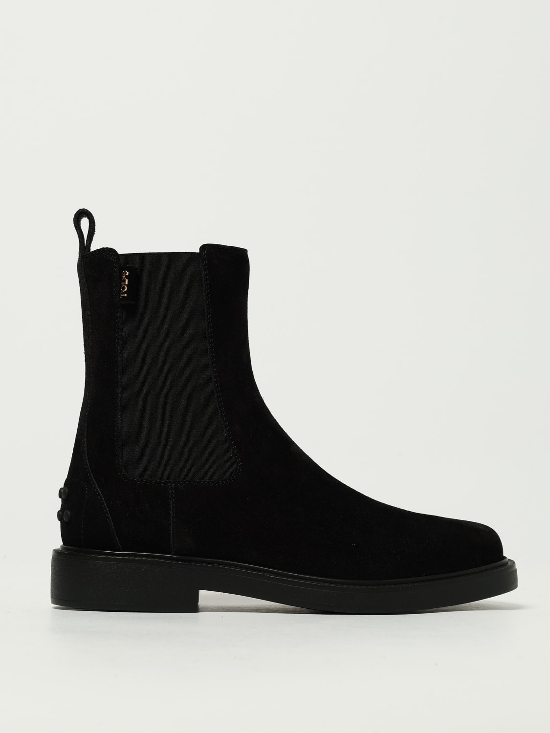 TOD'S BOOTS: Flat ankle boots woman Tod's, Black - Img 1
