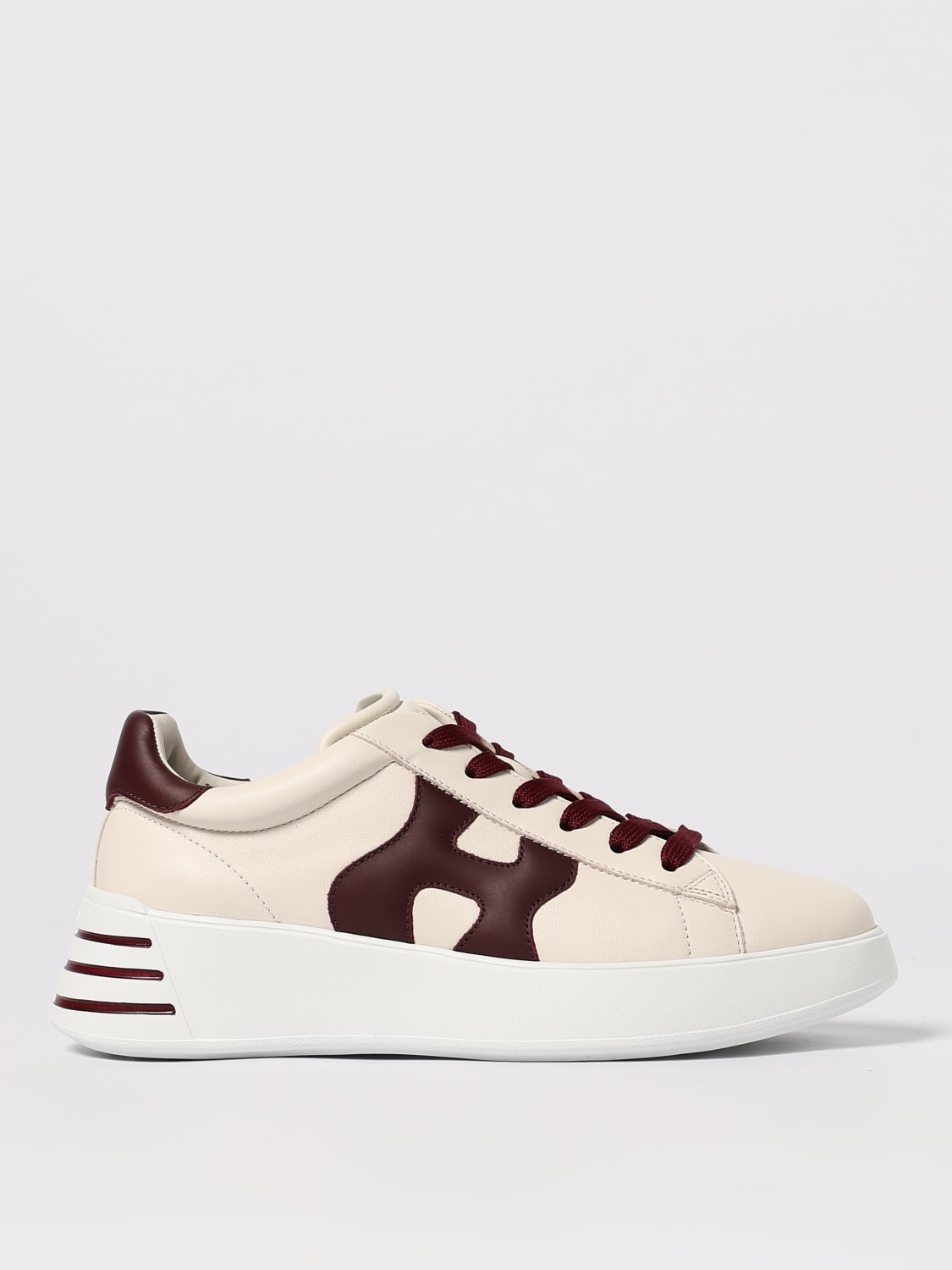 HOGAN SNEAKERS: Sneakers Rebel 564 Hogan in pelle , Panna - Img 1
