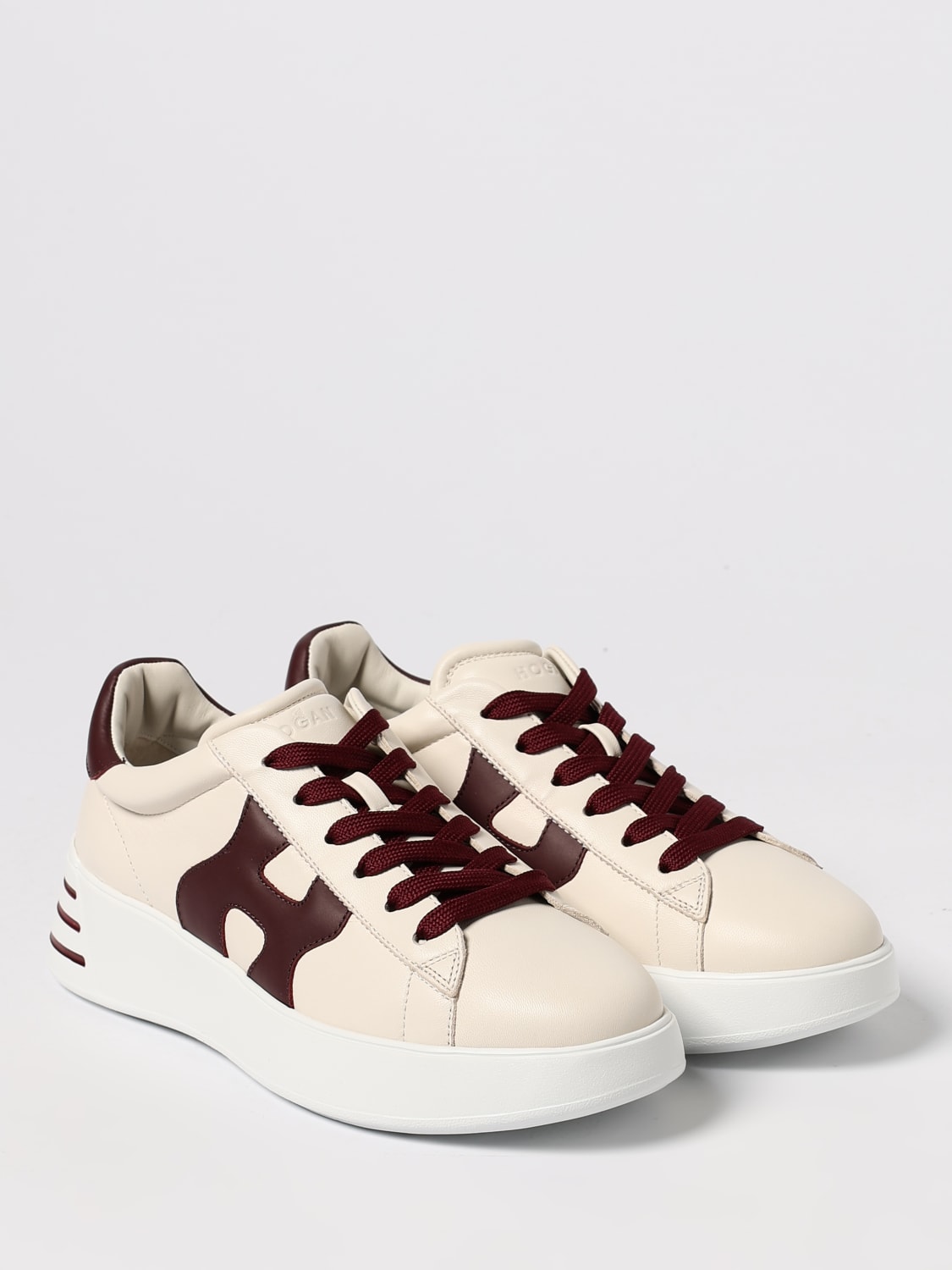 HOGAN SNEAKERS: Sneakers Rebel 564 Hogan in pelle , Panna - Img 2