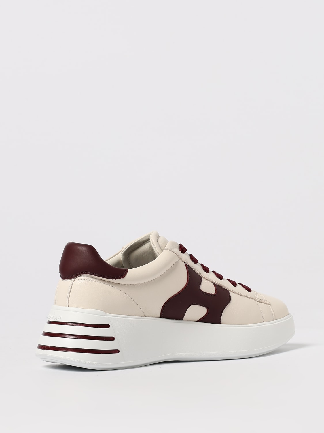 HOGAN SNEAKERS: Sneakers Rebel 564 Hogan in pelle , Panna - Img 3