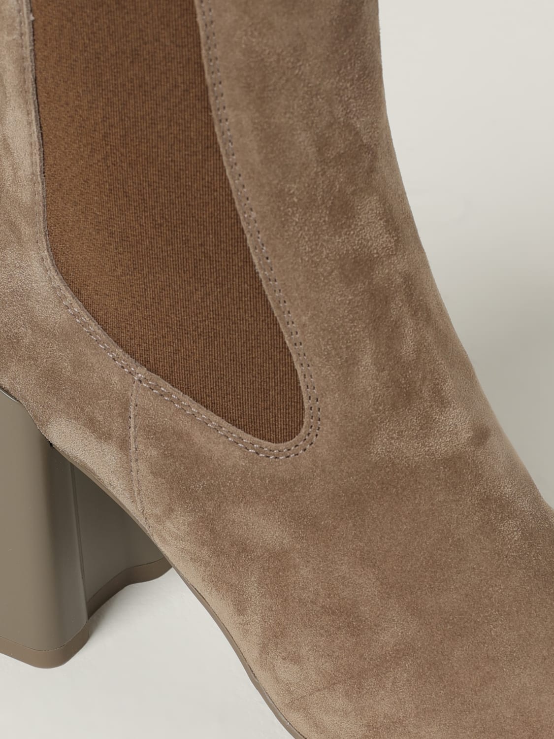 HOGAN BOOTS: Flat ankle boots woman Hogan, Brown - Img 4