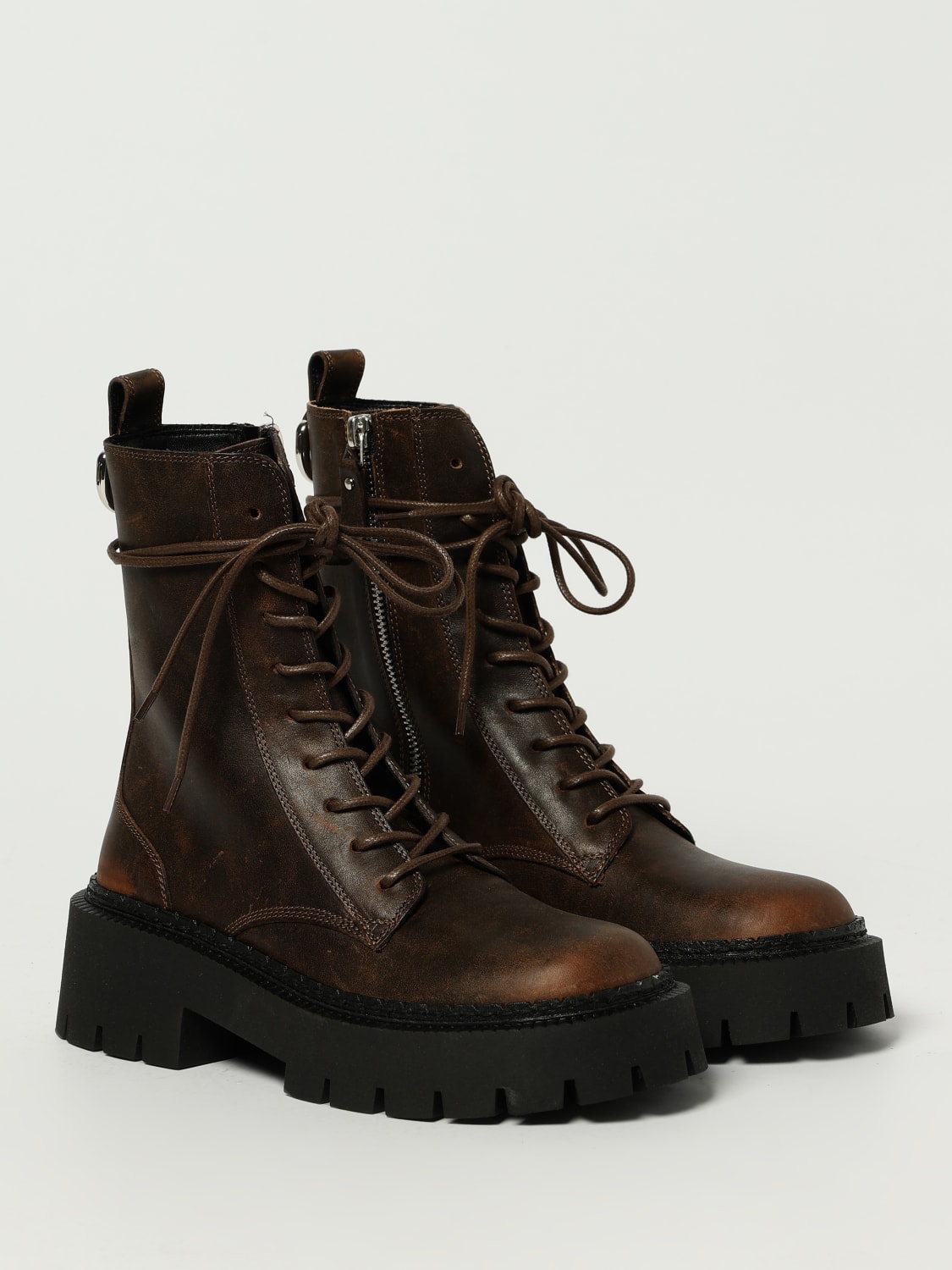 VIC MATIÉ BOOTS: Flat ankle boots woman Vic MatiÉ, Brown - Img 2