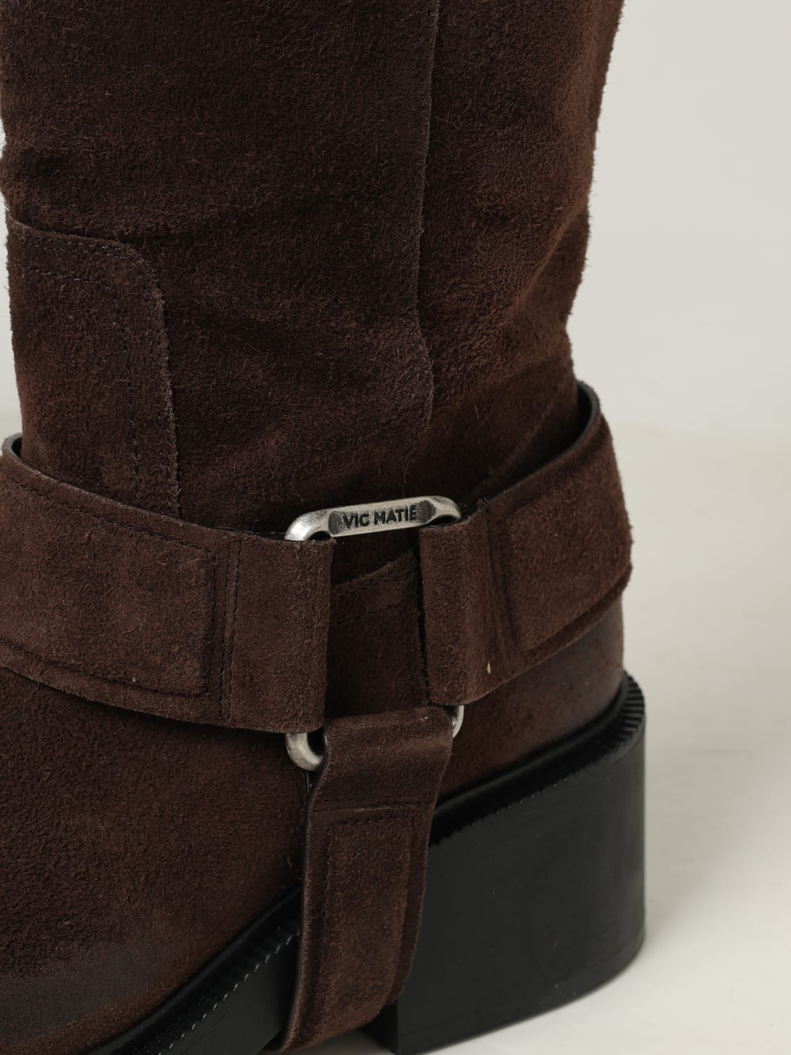 VIC MATIÉ BOOTS: Flat ankle boots woman Vic MatiÉ, Brown - Img 4