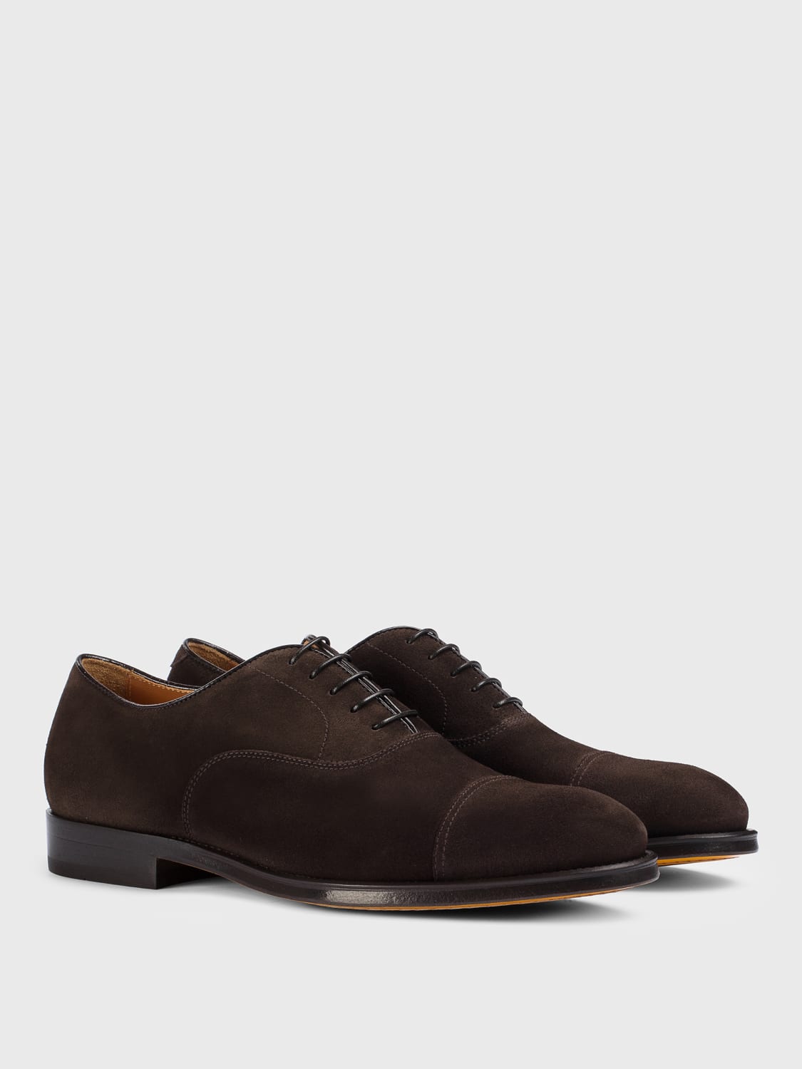 DOUCAL'S SCARPE STRINGATE: Oxford Doucal's in camoscio , Terra - Img 2