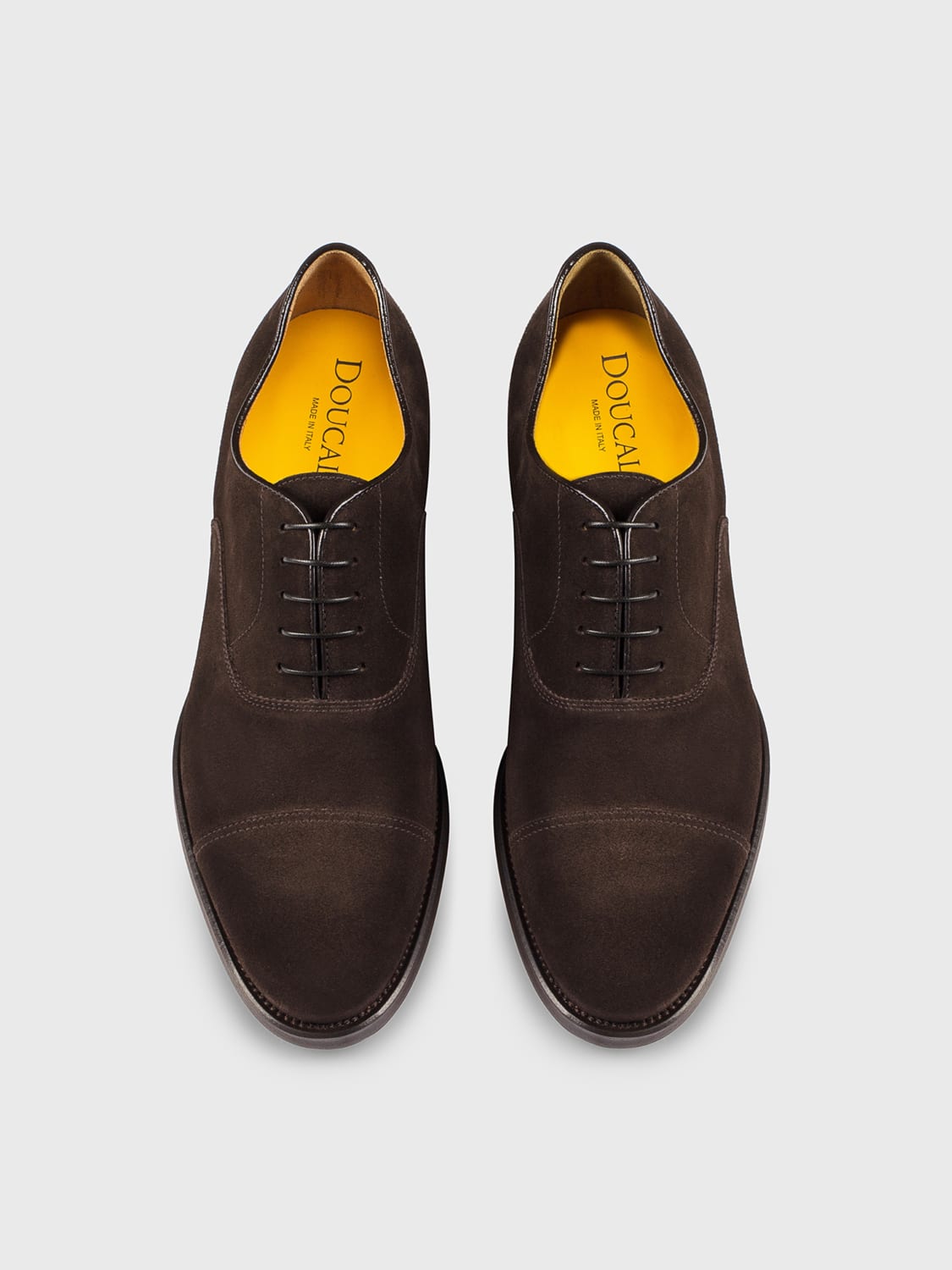 DOUCAL'S SCARPE STRINGATE: Oxford Doucal's in camoscio , Terra - Img 3