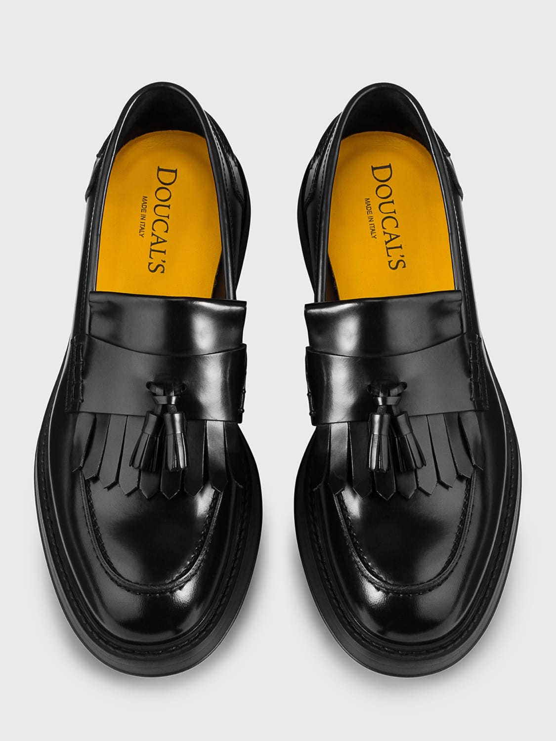 DOUCAL'S MOCASSINI: Mocassino Doucal's in pelle con nappe , Nero - Img 3