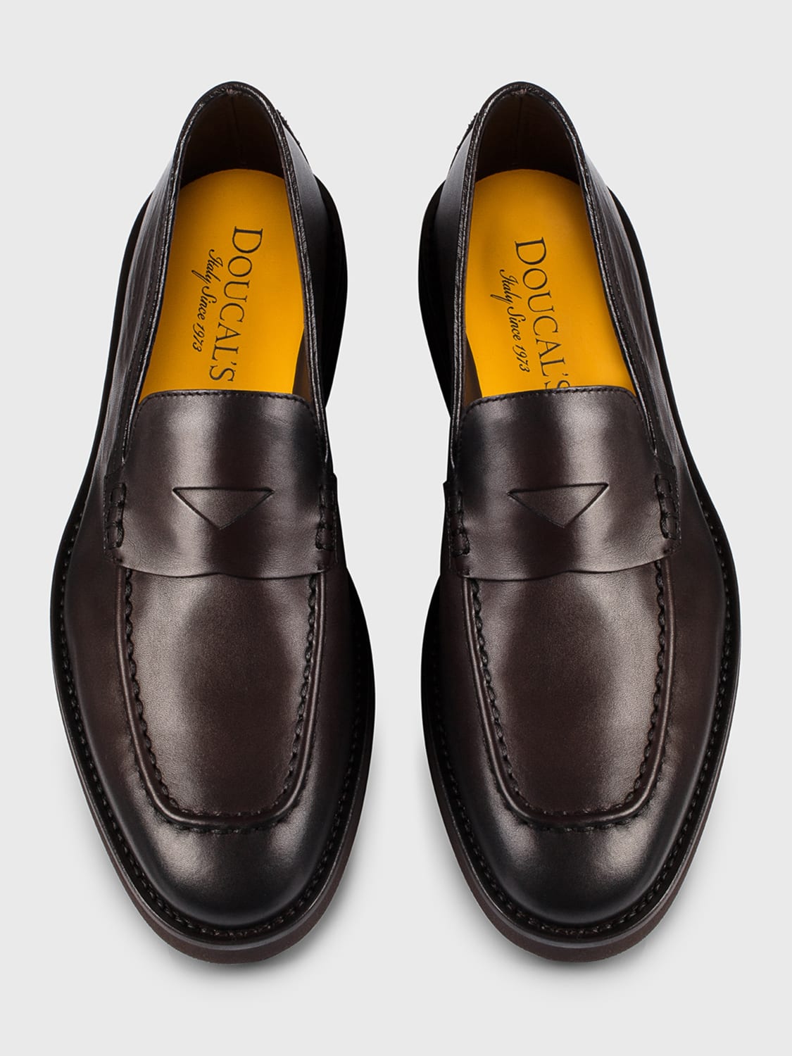 DOUCAL'S MOCASSINI: Mocassino Doucal's in pelle , Moro - Img 3