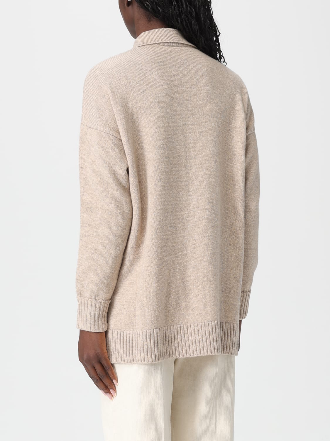 MAX MARA POLO SHIRT: Sweater woman Max Mara, Beige - Img 3