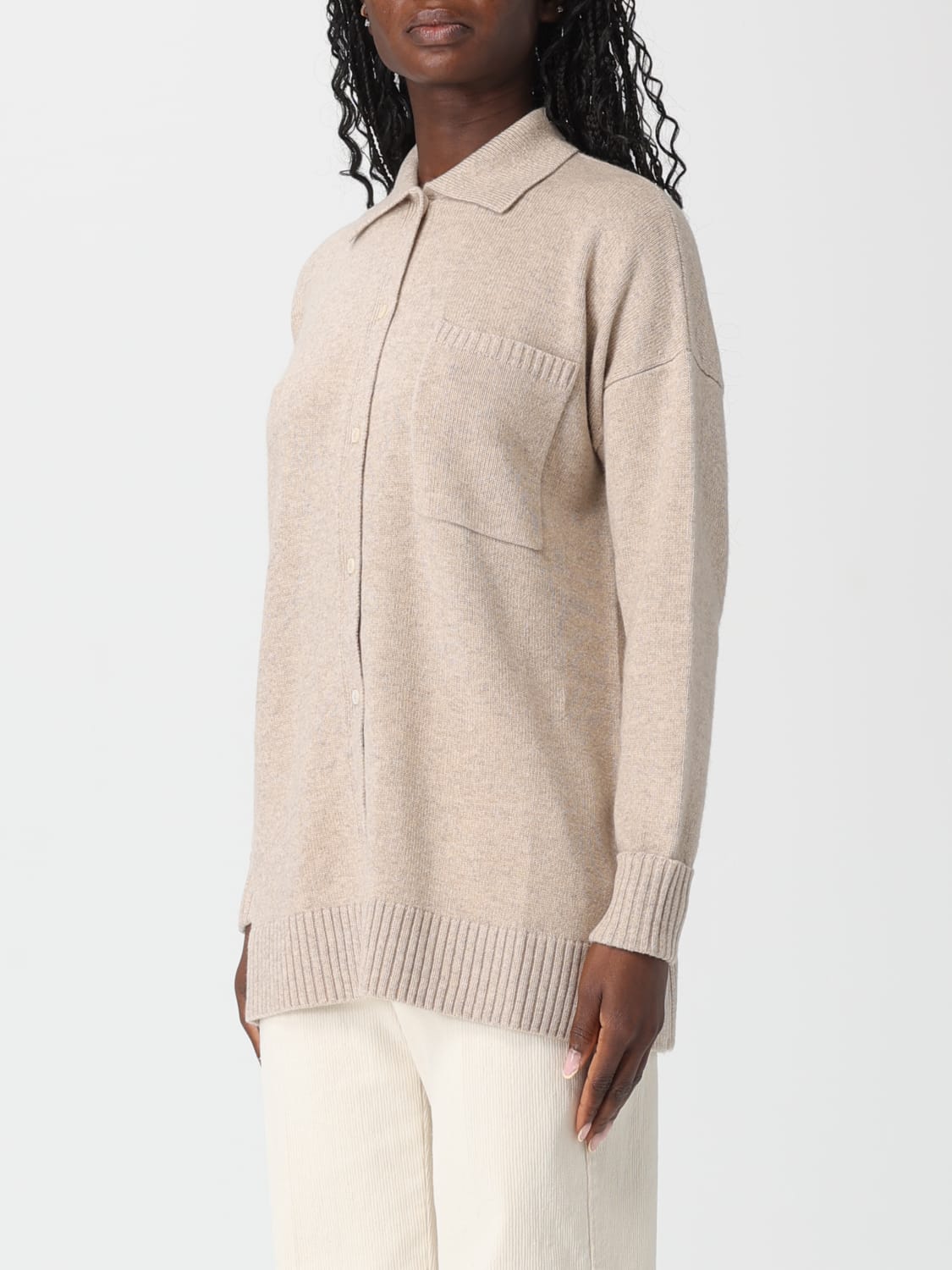 MAX MARA POLO SHIRT: Sweater woman Max Mara, Beige - Img 4
