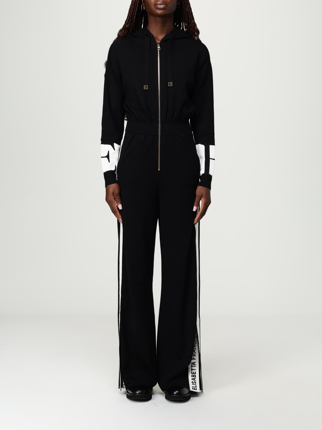ELISABETTA FRANCHI JUMPSUIT: Pants woman Elisabetta Franchi, Black - Img 1