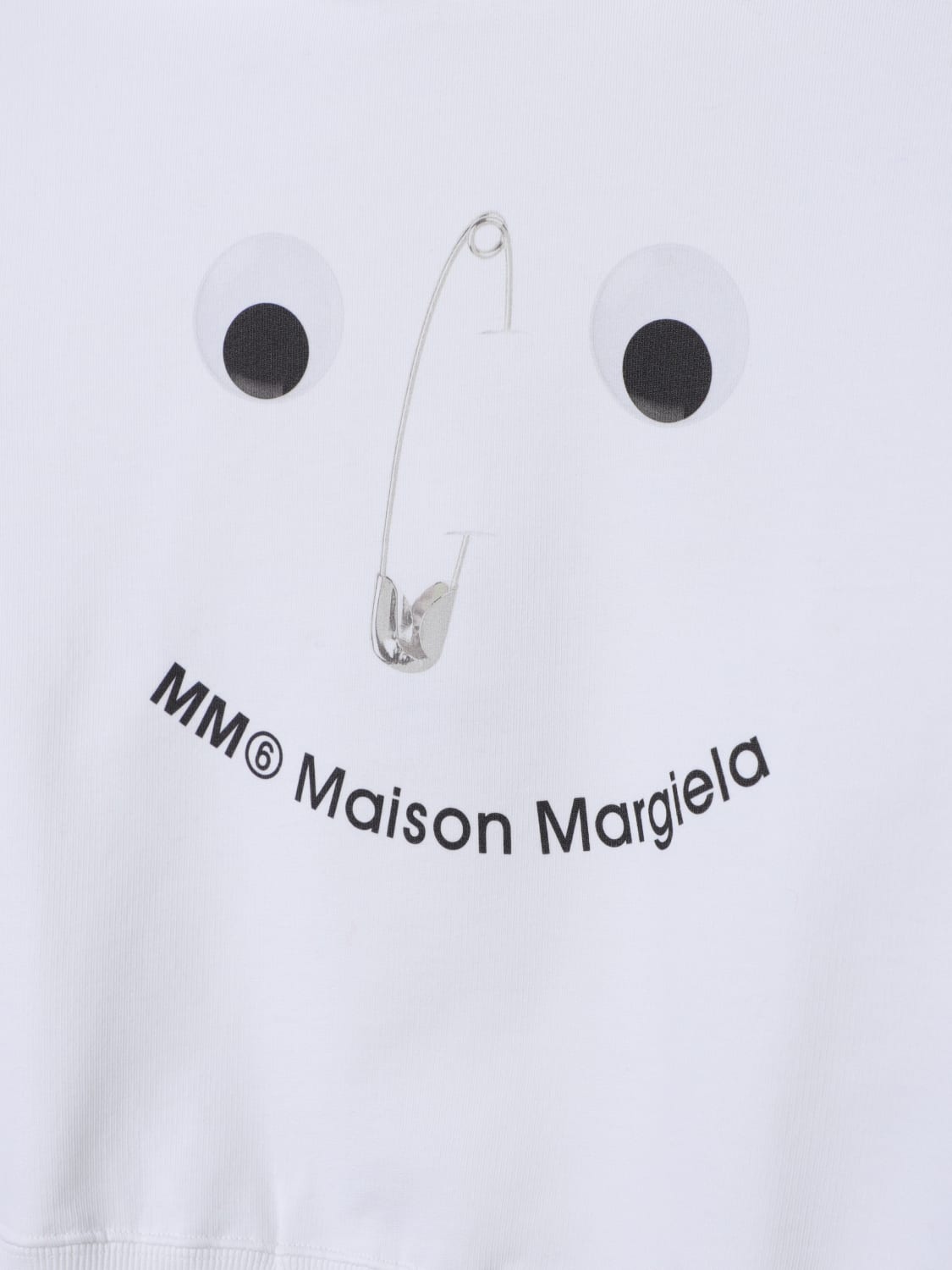 MM6 MAISON MARGIELA MAGLIA: Felpa Maison Margiela in cotone con logo, Bianco - Img 3