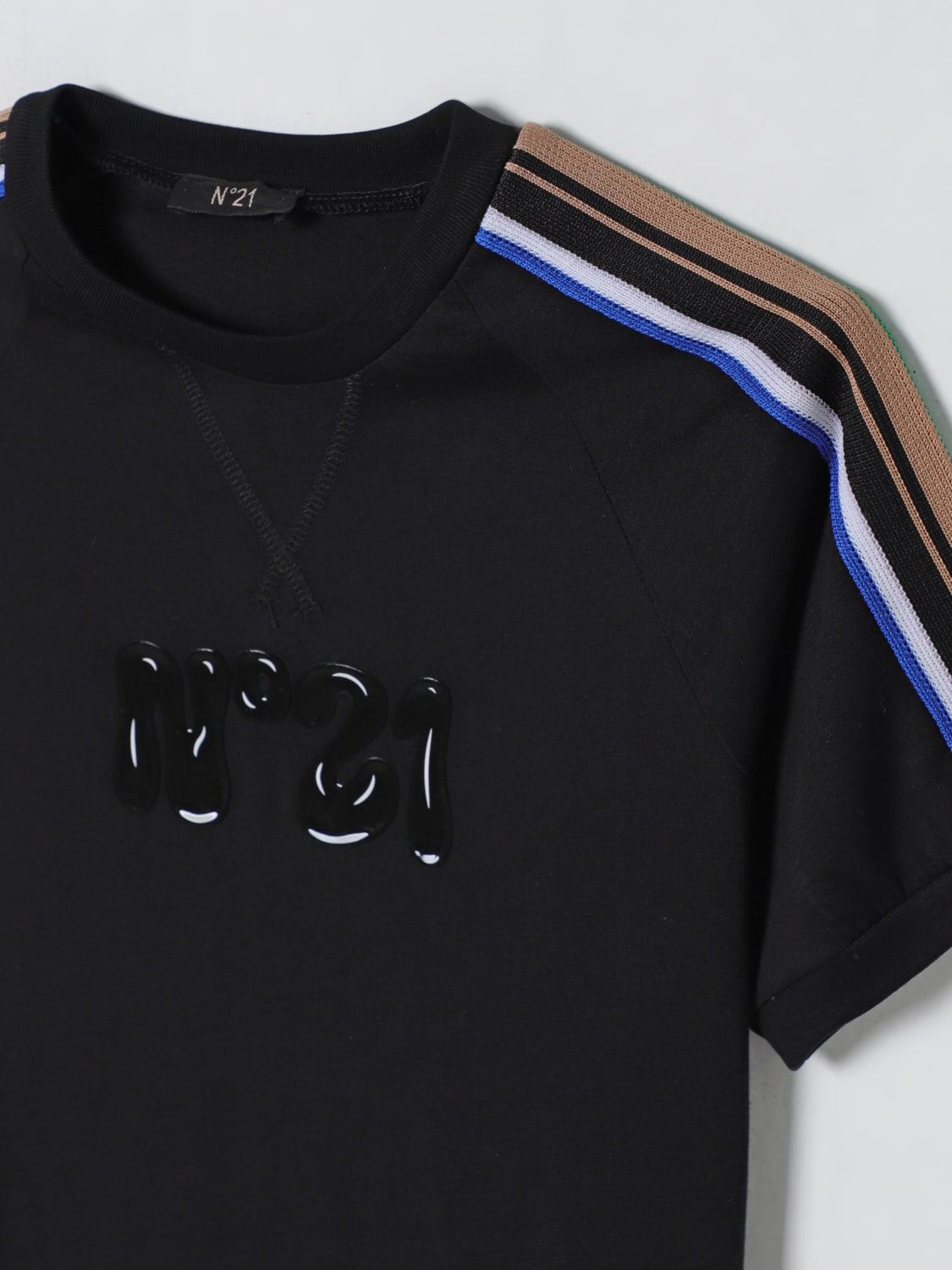 N° 21 T-SHIRT: T-shirt kids N° 21, Black - Img 3