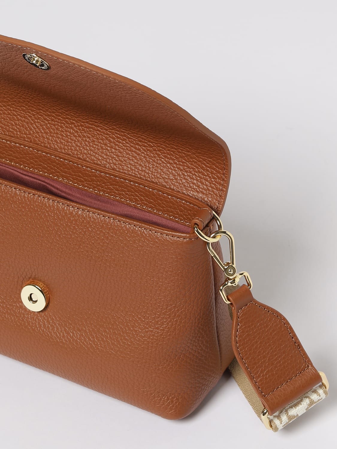 COCCINELLE BORSA MINI: Borsa Paulina Coccinelle in pelle a grana , Marrone - Img 3