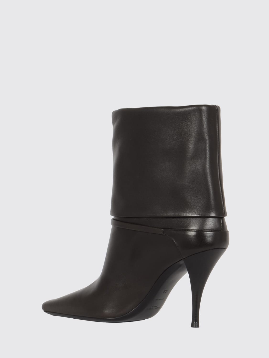 SAINT LAURENT BOOTS: Flat ankle boots woman Saint Laurent, Brown - Img 3