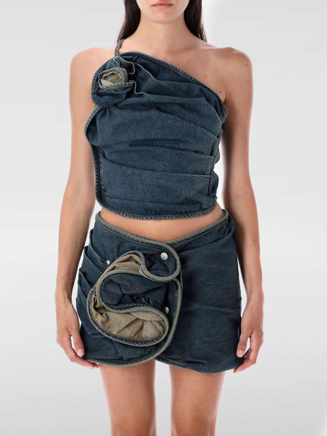 MAGDA BUTRYM TOP: Top woman Magda Butrym, Blue - Img 1