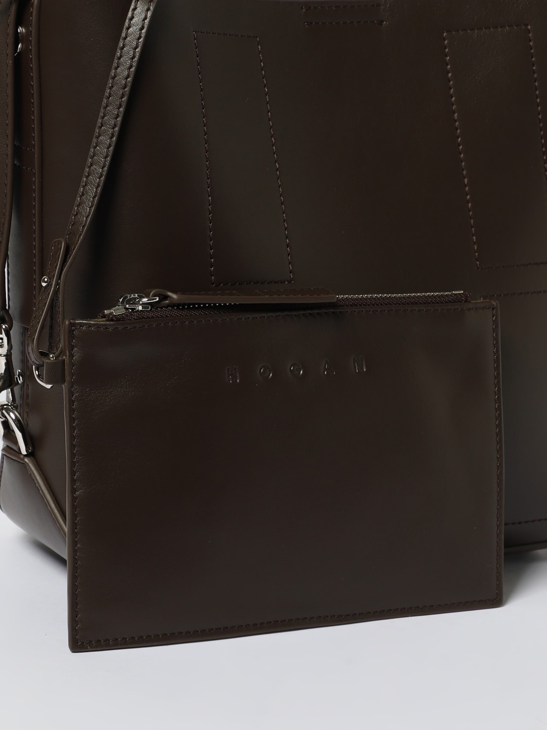 HOGAN SAC À MAIN: Sac porté main femme Hogan, Marron - Img 3