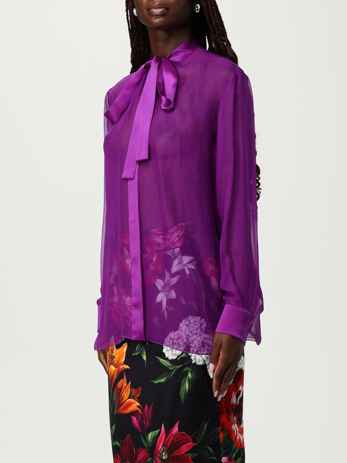 DOLCE & GABBANA CAMISA: Camisa mujer Dolce & Gabbana, Violeta - Img 4