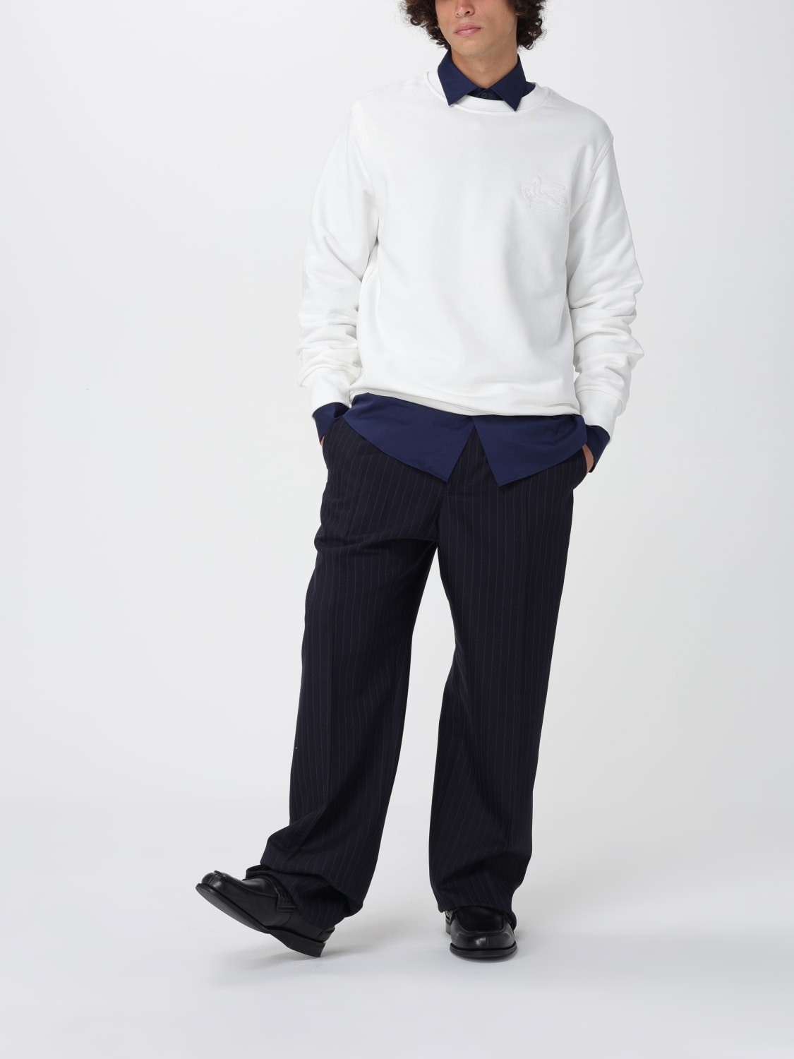 ETRO FELPA: Felpa basic Etro in cotone , Bianco - Img 2