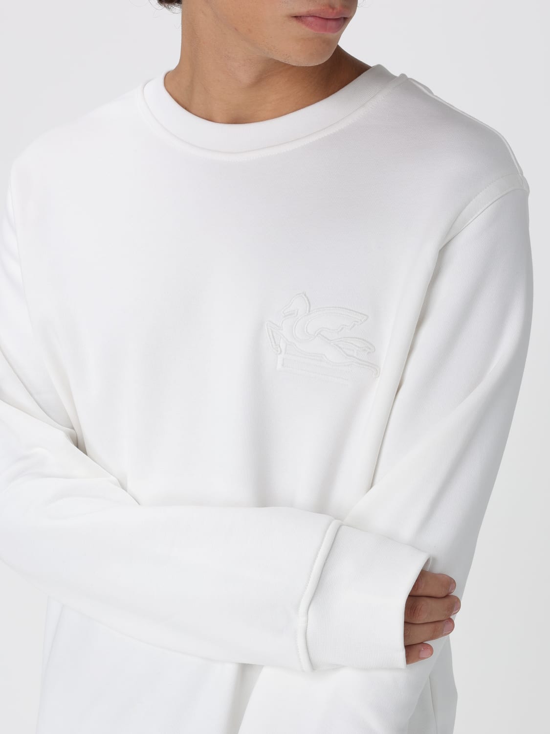 ETRO FELPA: Felpa basic Etro in cotone , Bianco - Img 5