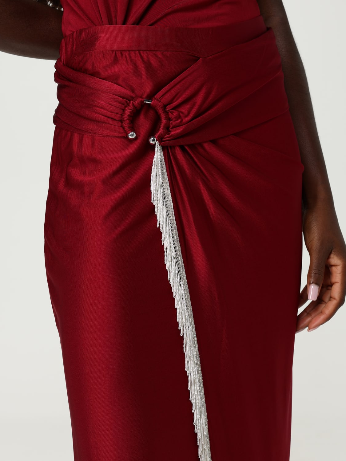 RABANNE JUPE: Jupe femme Rabanne, Rouge - Img 5