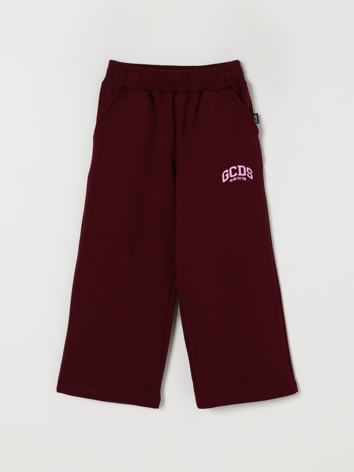 GCDS JUNIOR HOSE: Hose kinder GCDS Junior, Burgunderrot - Img 1