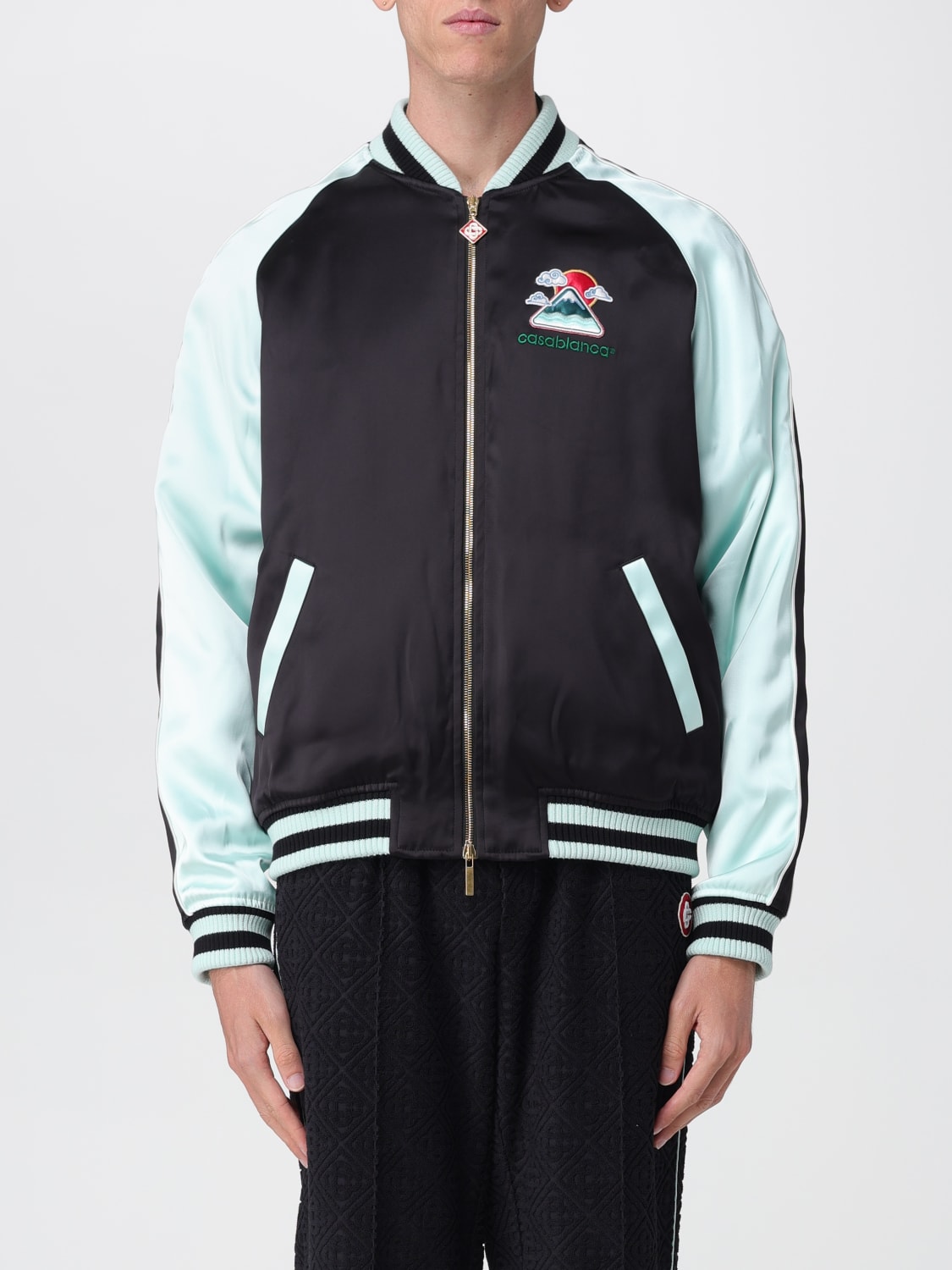 CASABLANCA GIACCA: Giacca varsity Casablanca in viscosa , Fantasia - Img 1