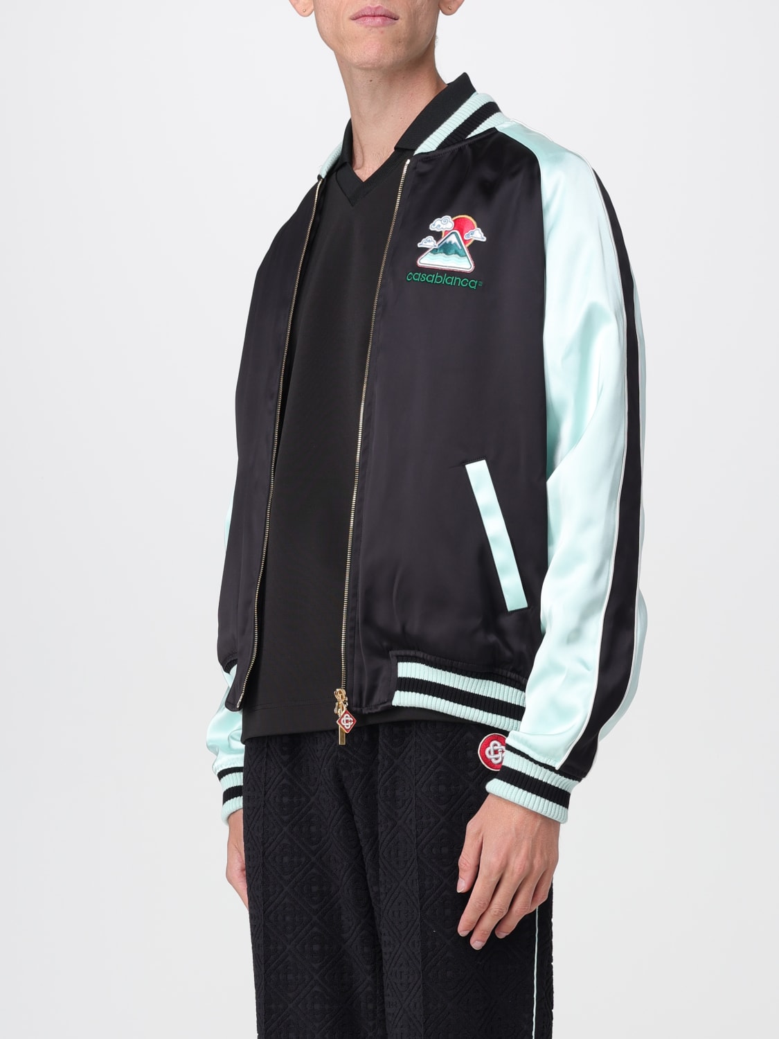 CASABLANCA GIACCA: Giacca varsity Casablanca in viscosa , Fantasia - Img 4