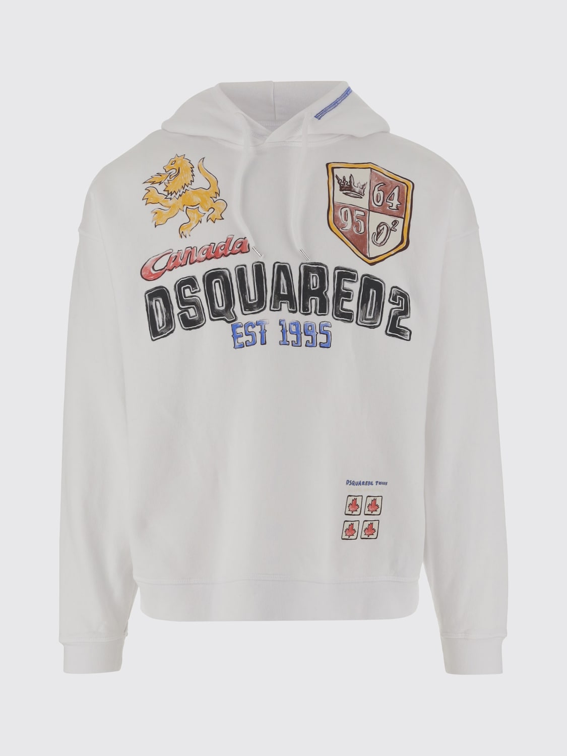 DSQUARED2 SWEATSHIRT: Sweater men Dsquared2, White - Img 1