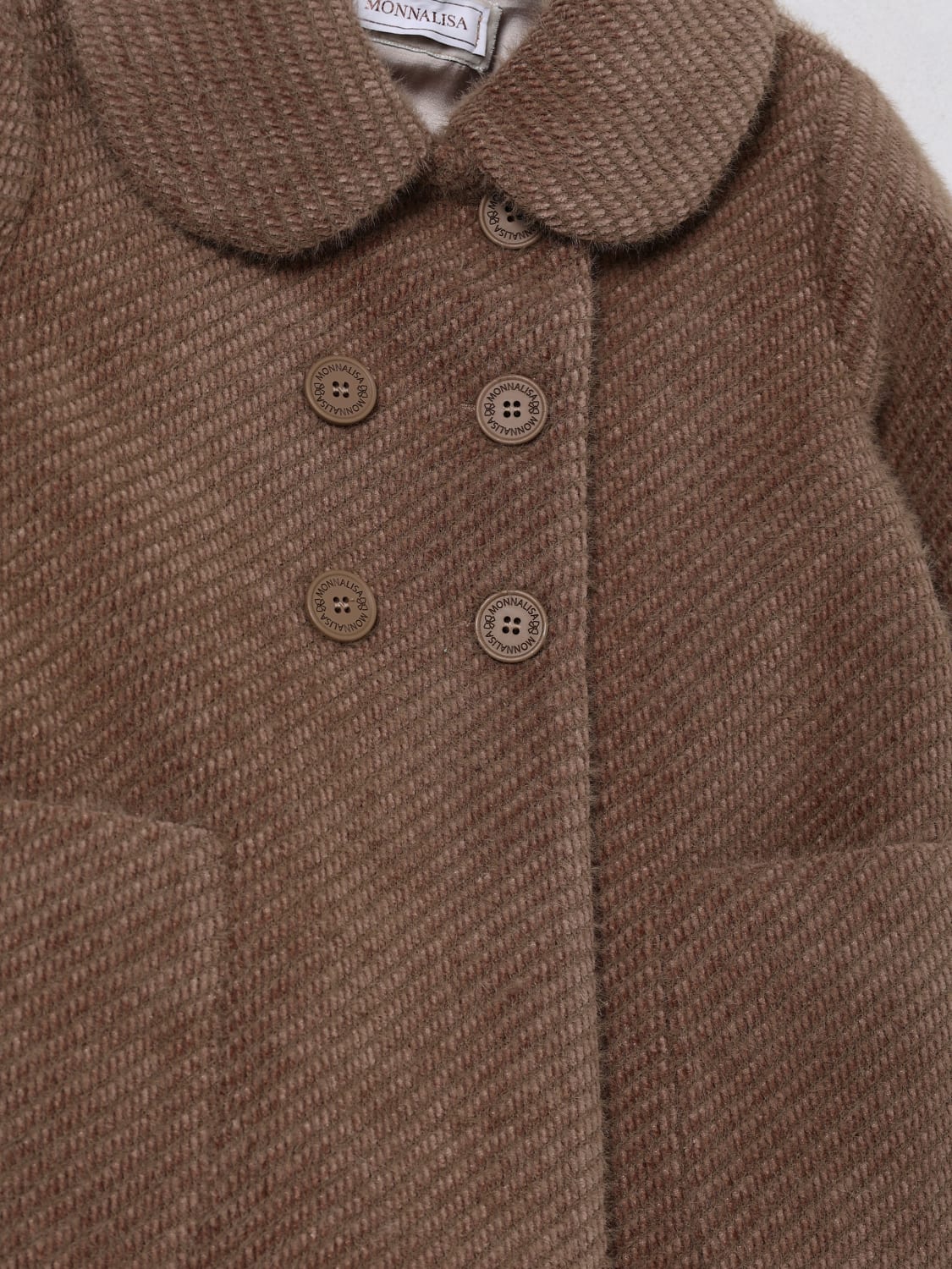 MONNALISA COAT: Coat kids Monnalisa, Beige - Img 3