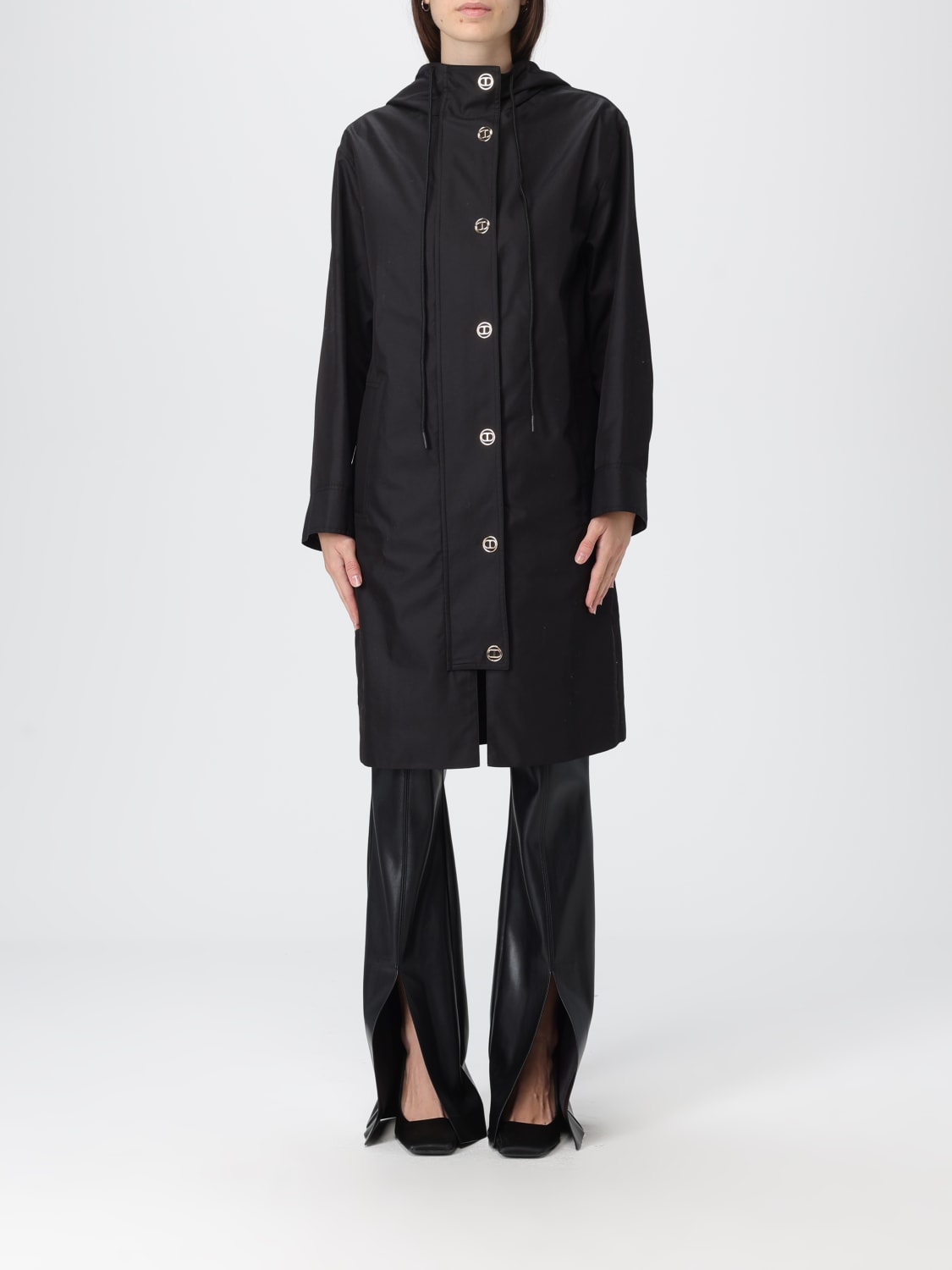 TWINSET JACKET: Trench coat woman Twinset, Black - Img 1