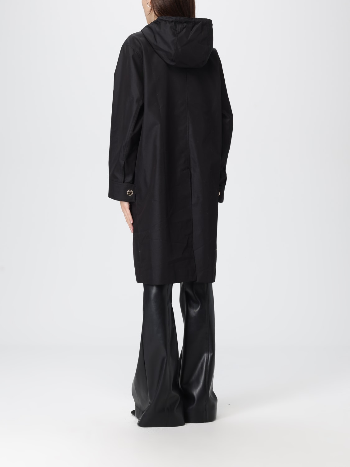 TWINSET JACKET: Trench coat woman Twinset, Black - Img 2