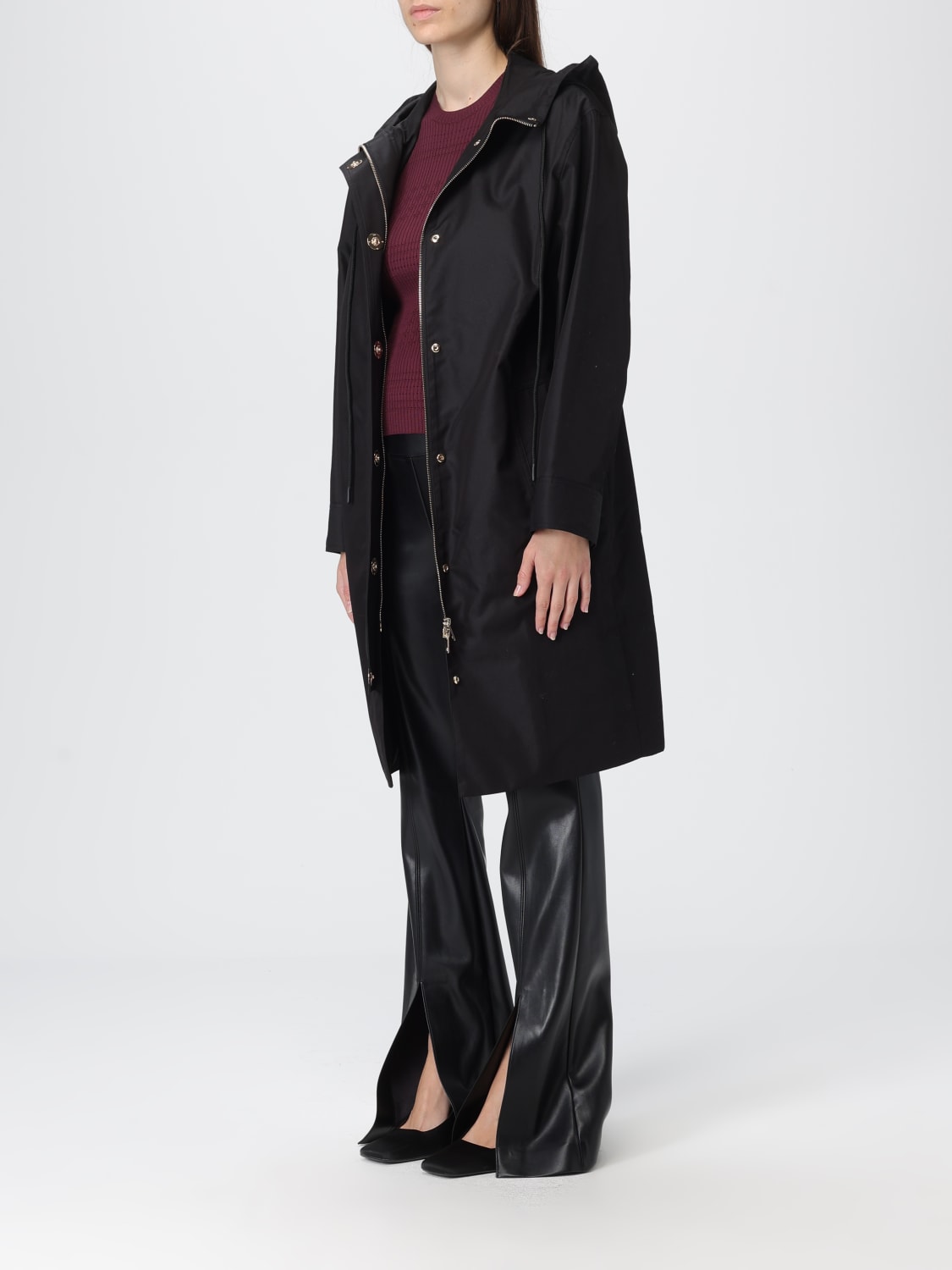 TWINSET JACKET: Trench coat woman Twinset, Black - Img 3