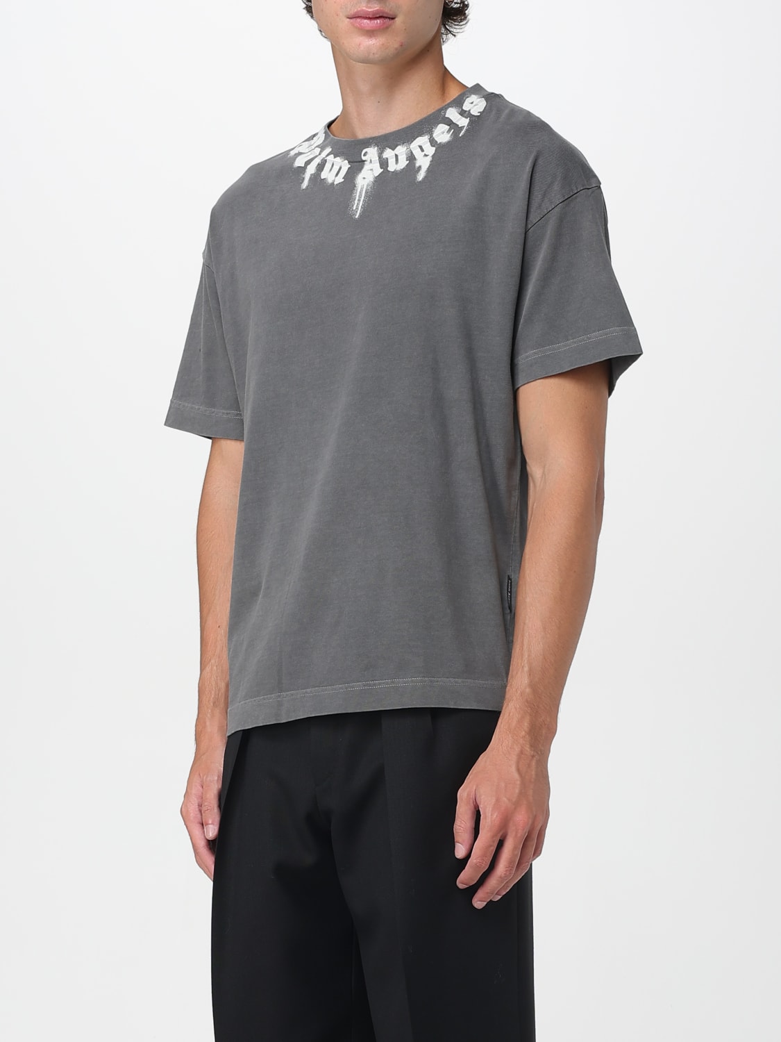 PALM ANGELS T-SHIRT: T-shirt men Palm Angels, Grey - Img 4