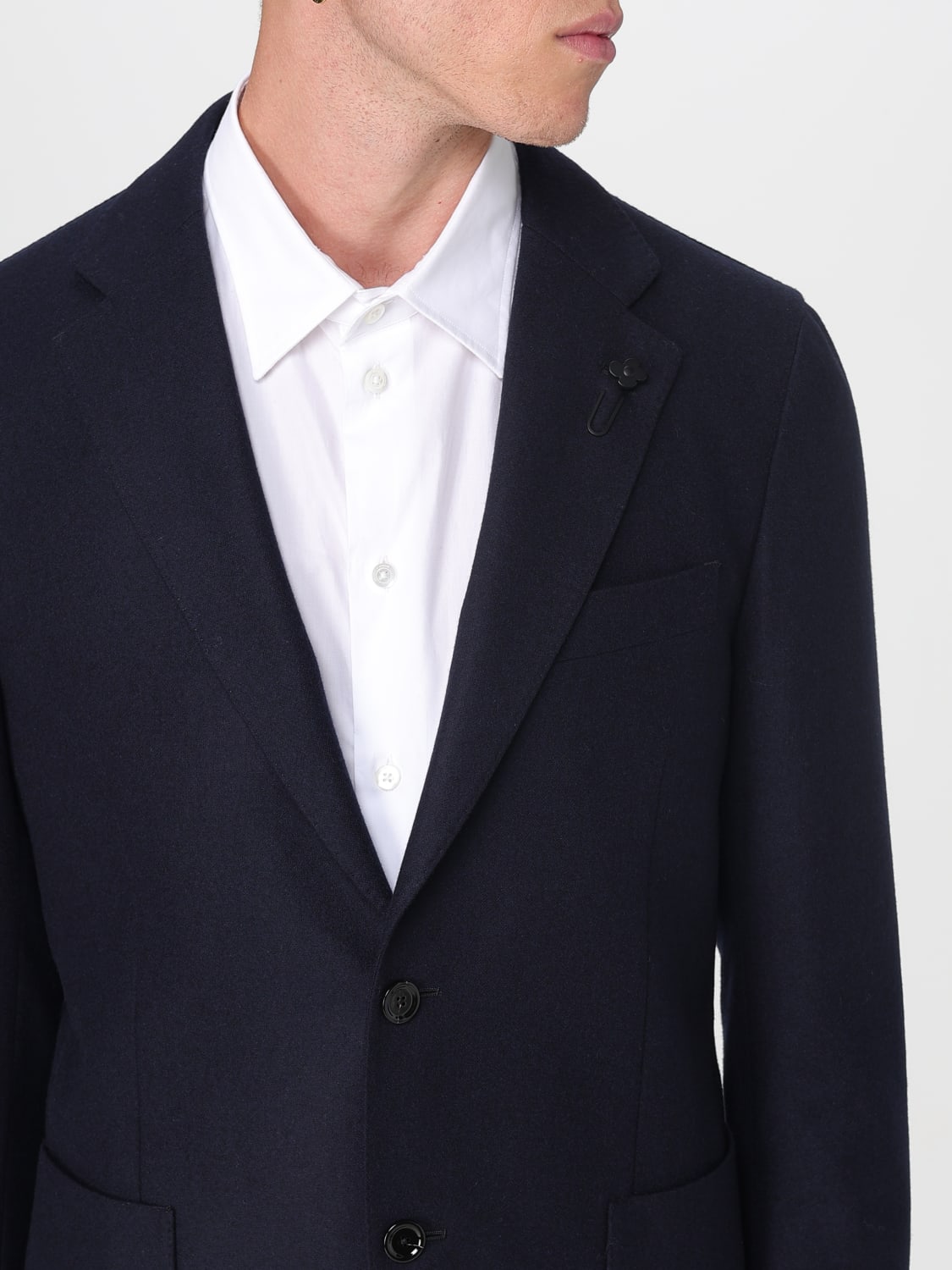 LARDINI JACKET: Blazer men Lardini, Blue - Img 4